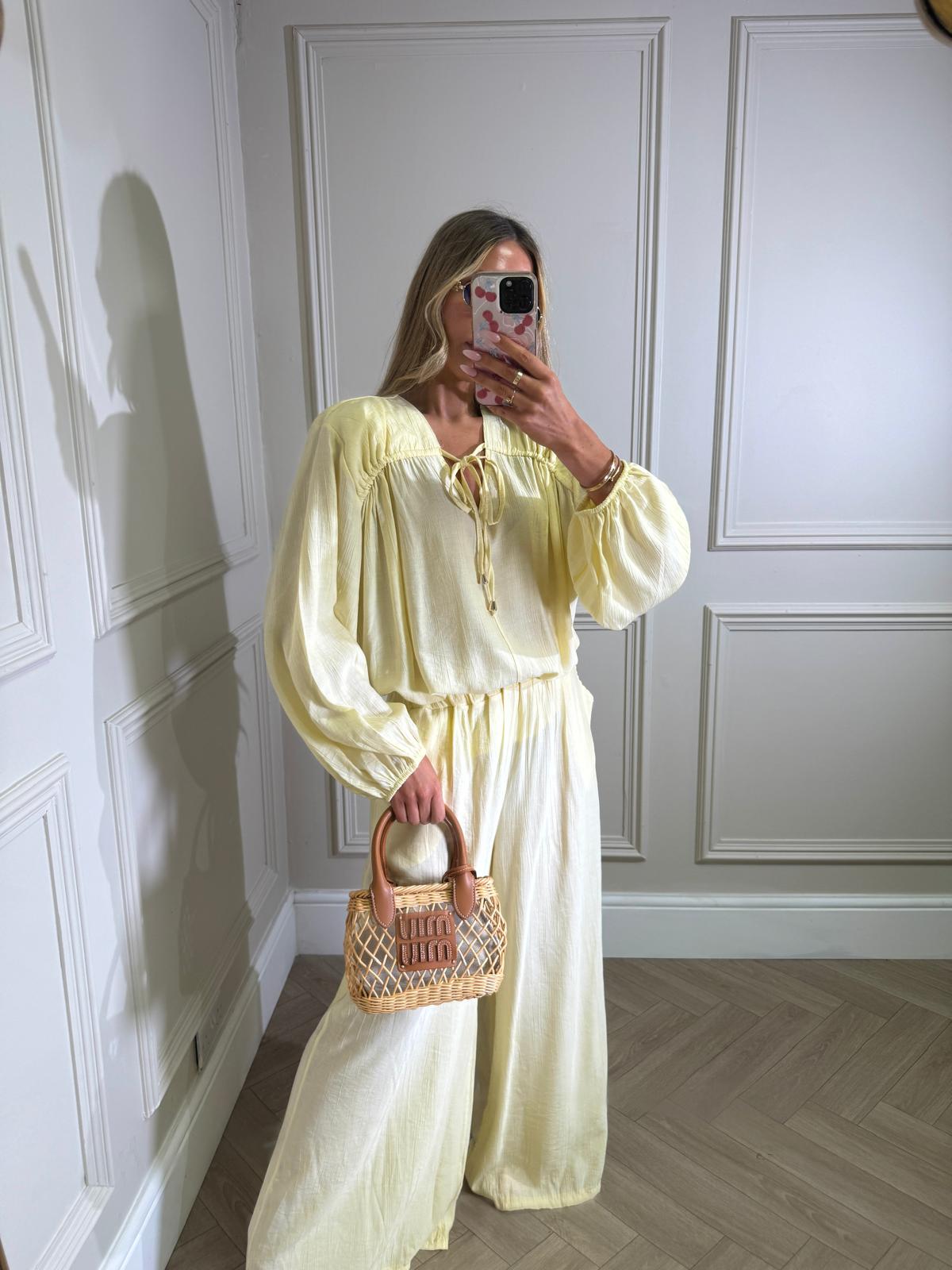 Madeline trouser set - yellow