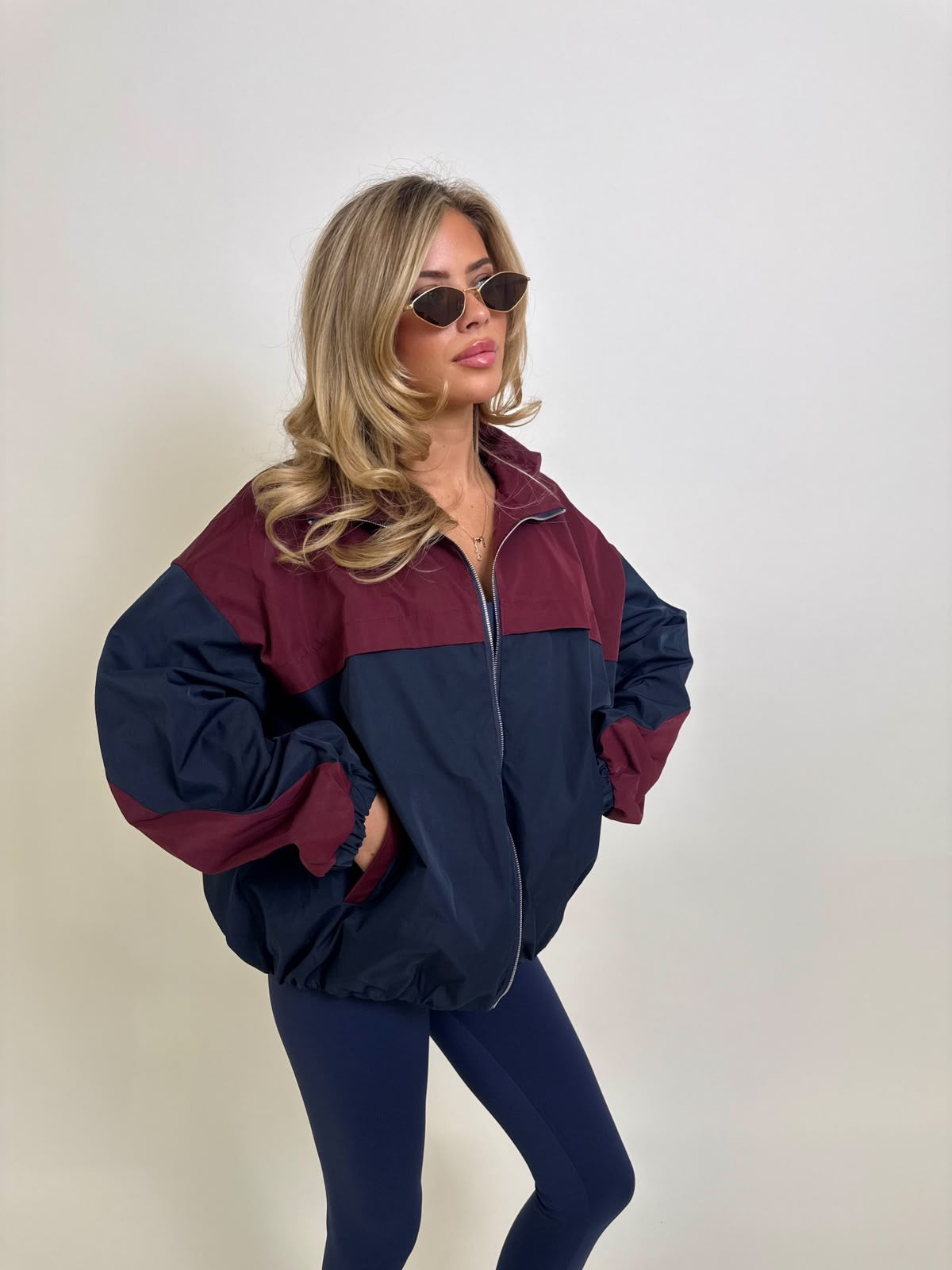 Full zip windbreaker - navy