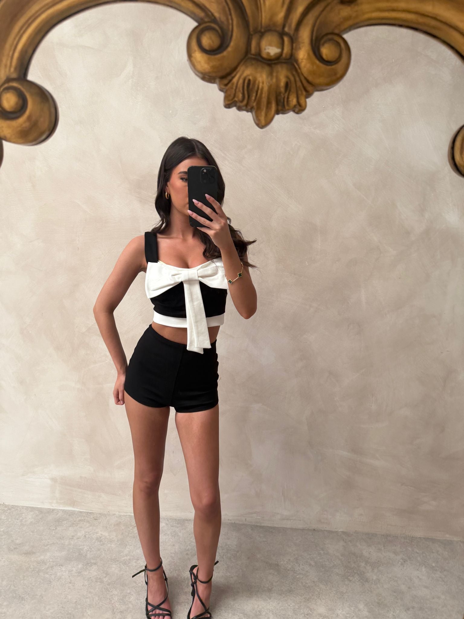 Black Short Bow Co-Ord