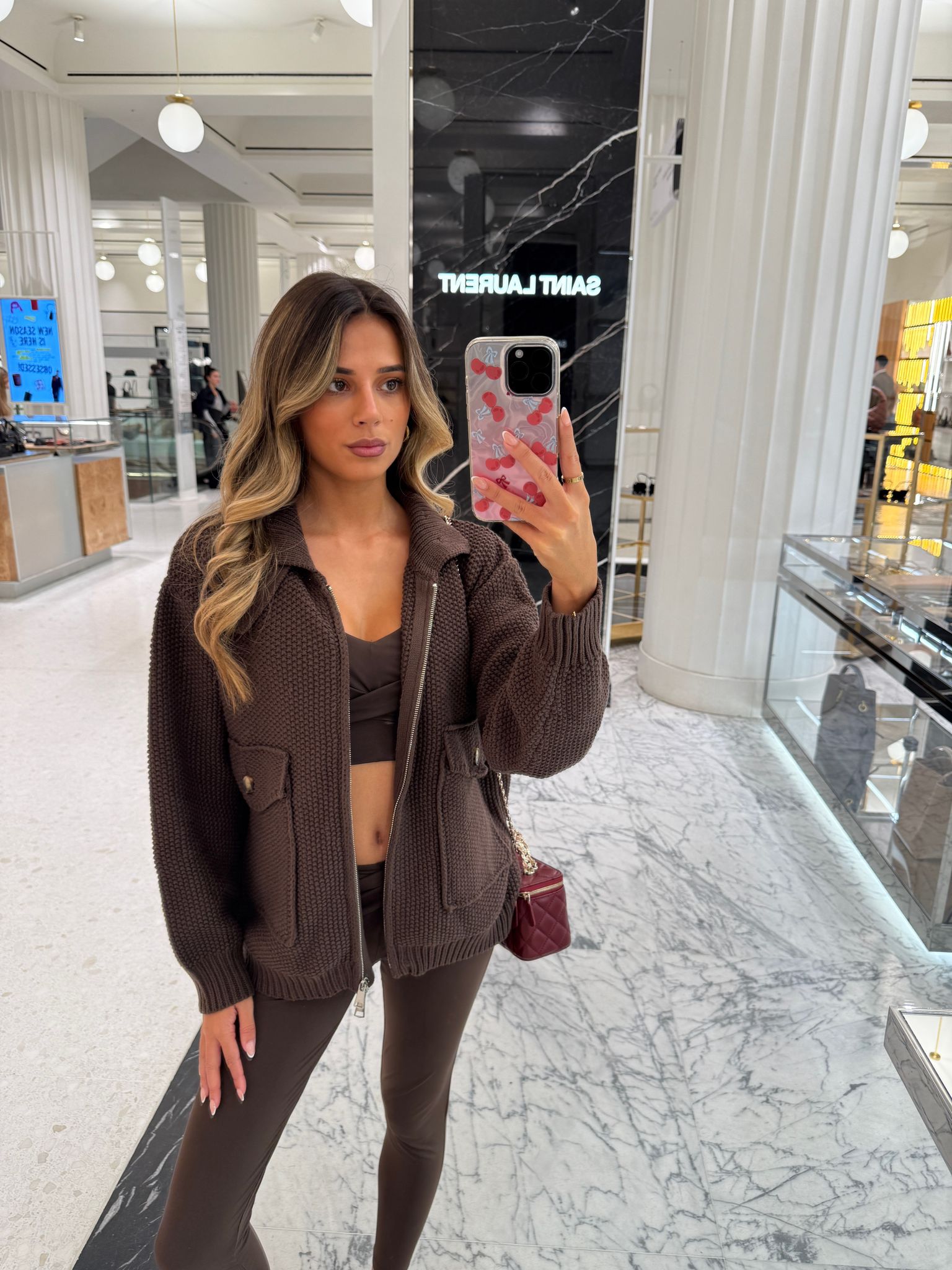 Knit jacket - brown