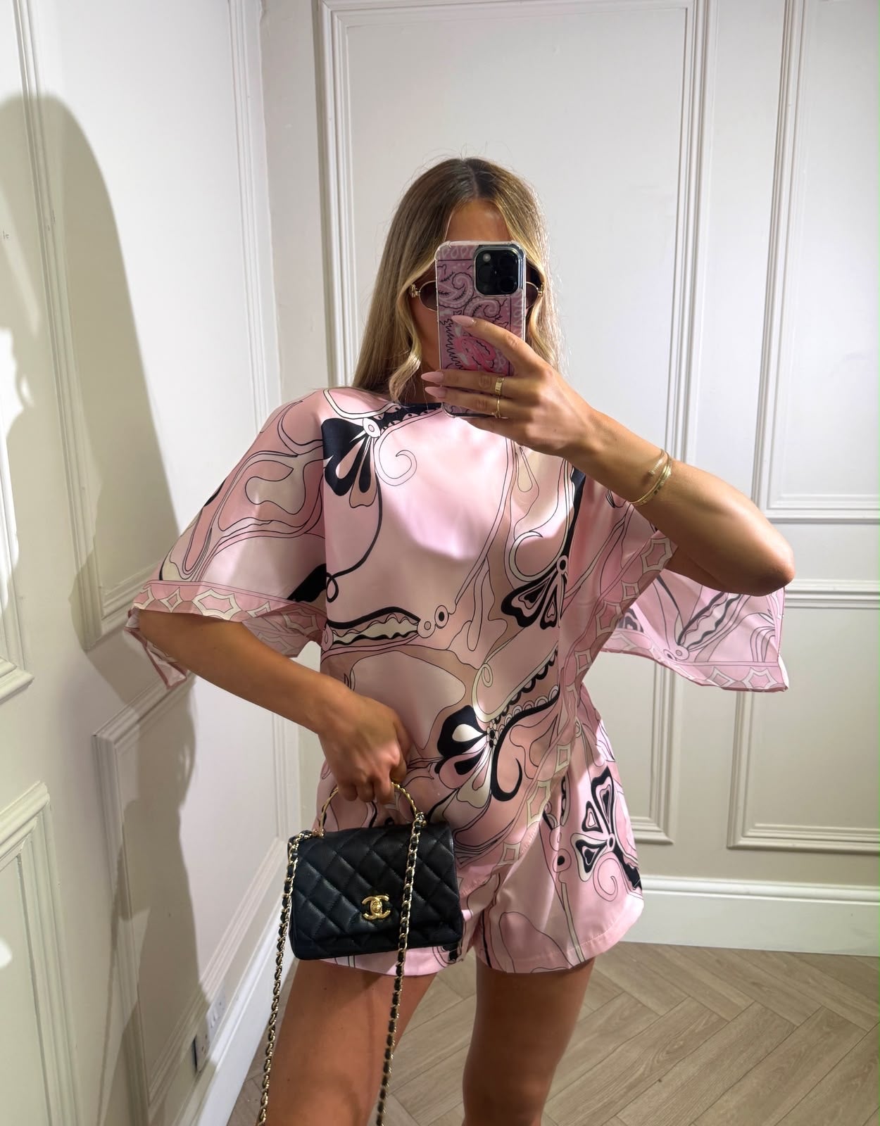 Luxury Cape co-ord - pink