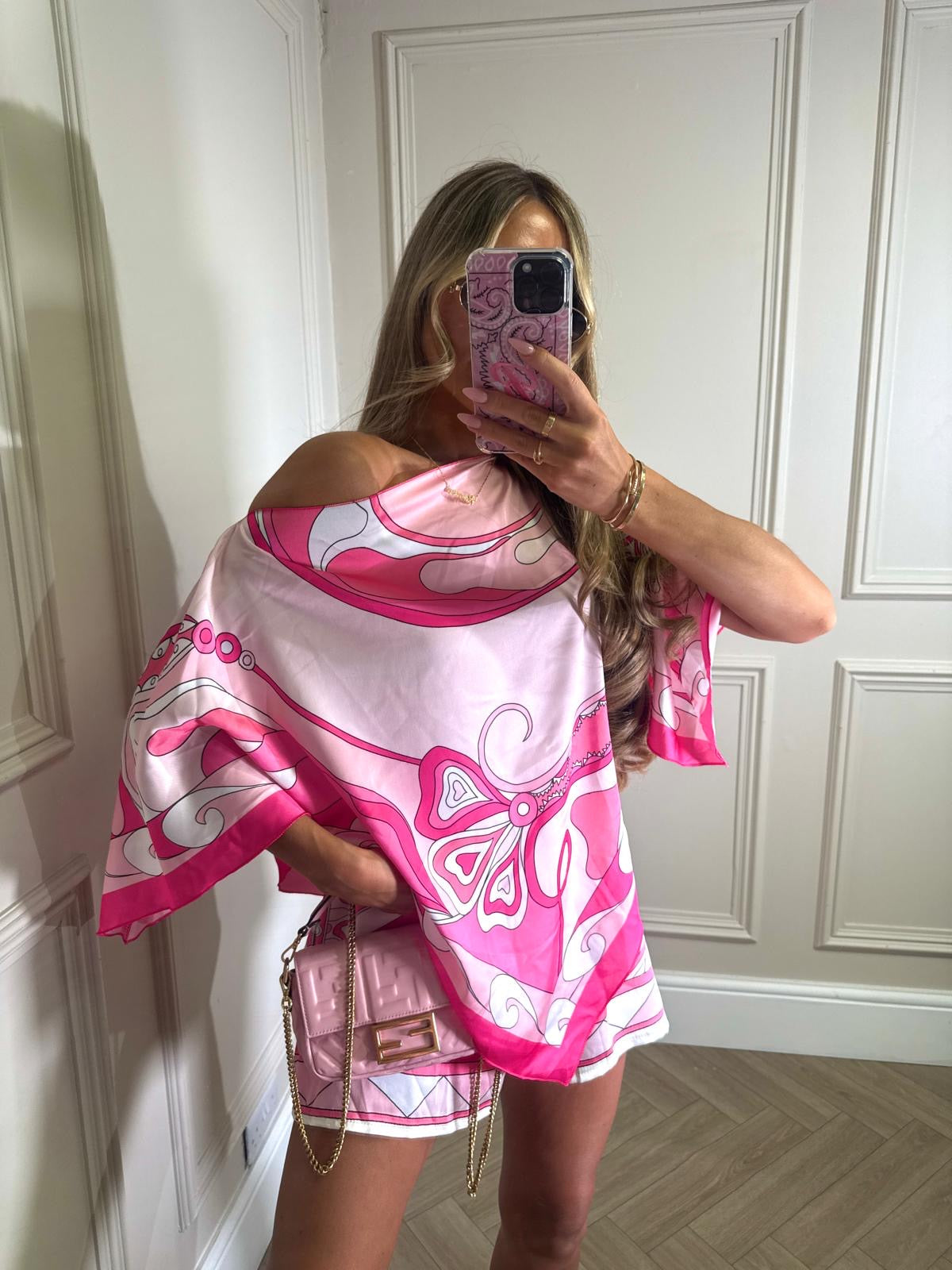 Cape top co-ord - pink