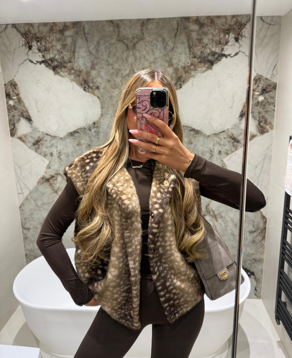 Bambini gilet - brown