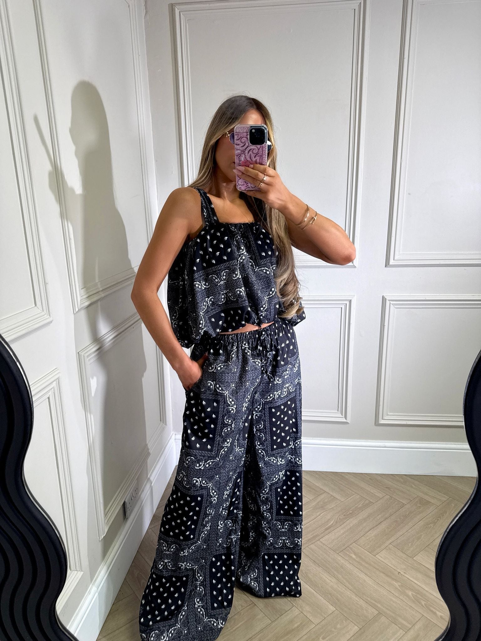 Yasmin trouser co-ord - bandana black
