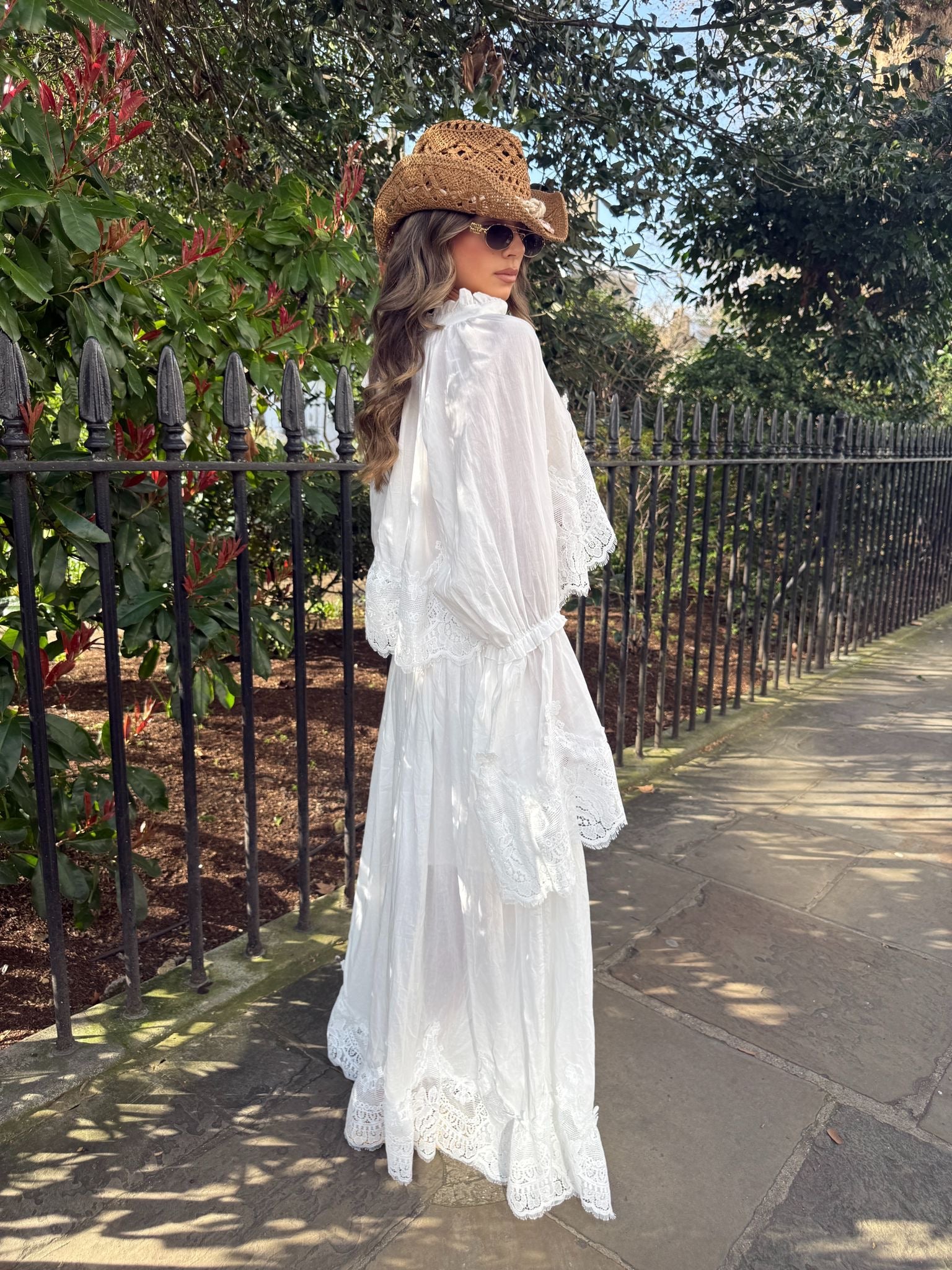 Maria maxi skirt co-ord - white