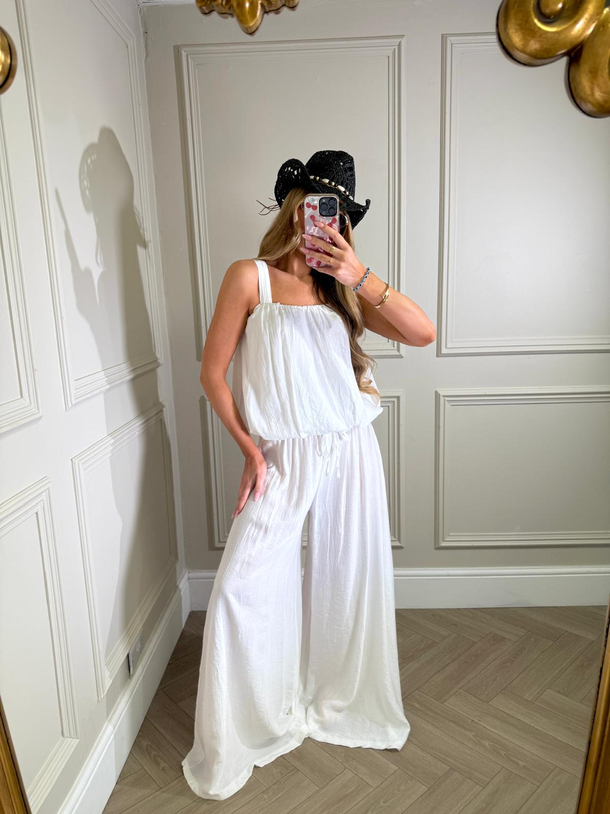 Yasmin trouser co-ord - white