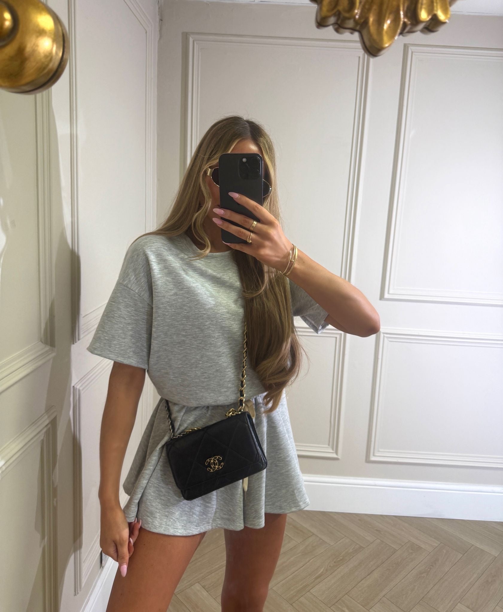 Jersey short set - grey