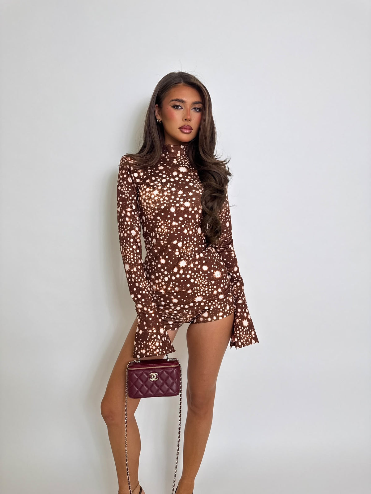 Bebe two piece set - brown