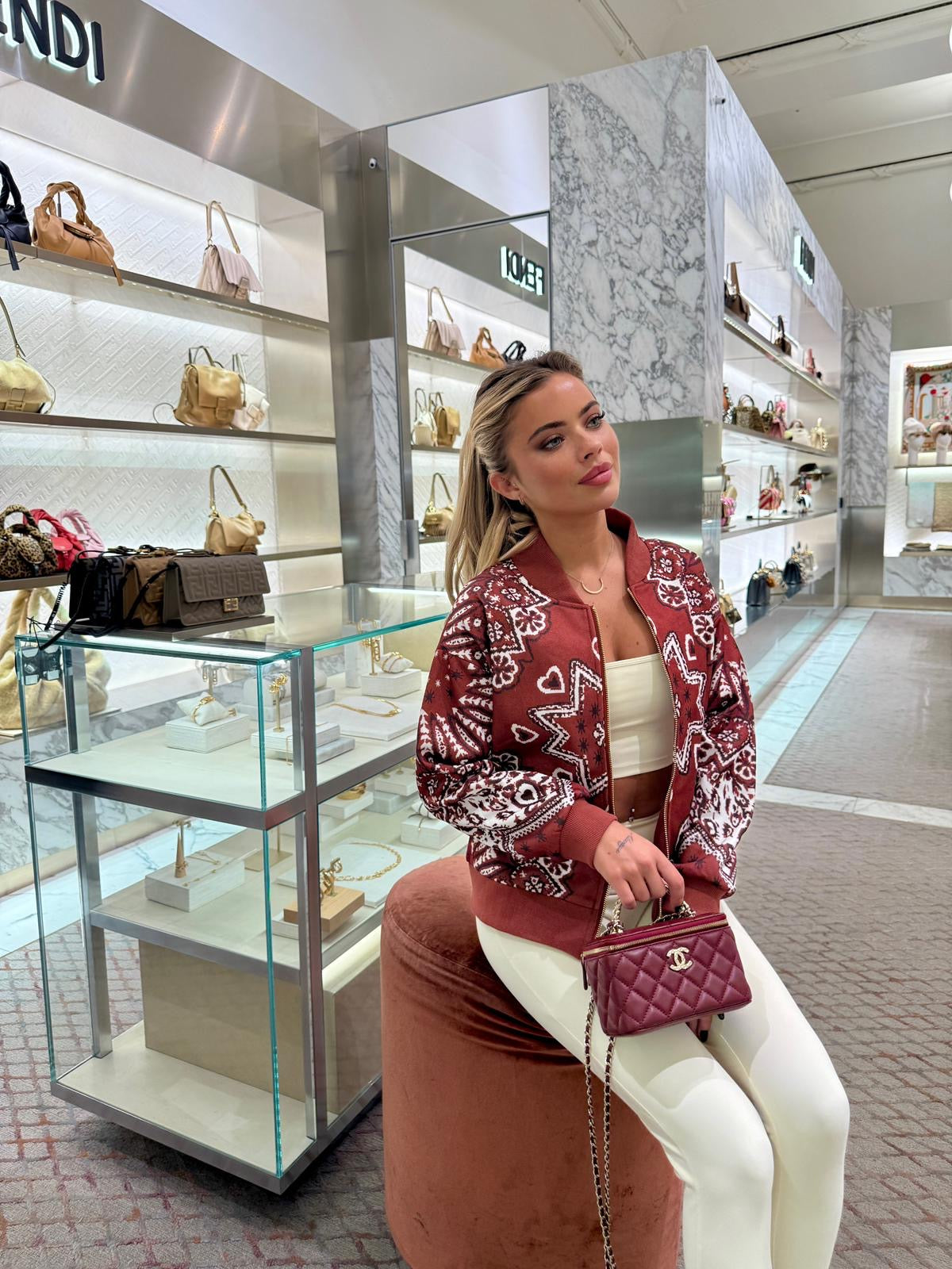 Bandana jacket - burgundy