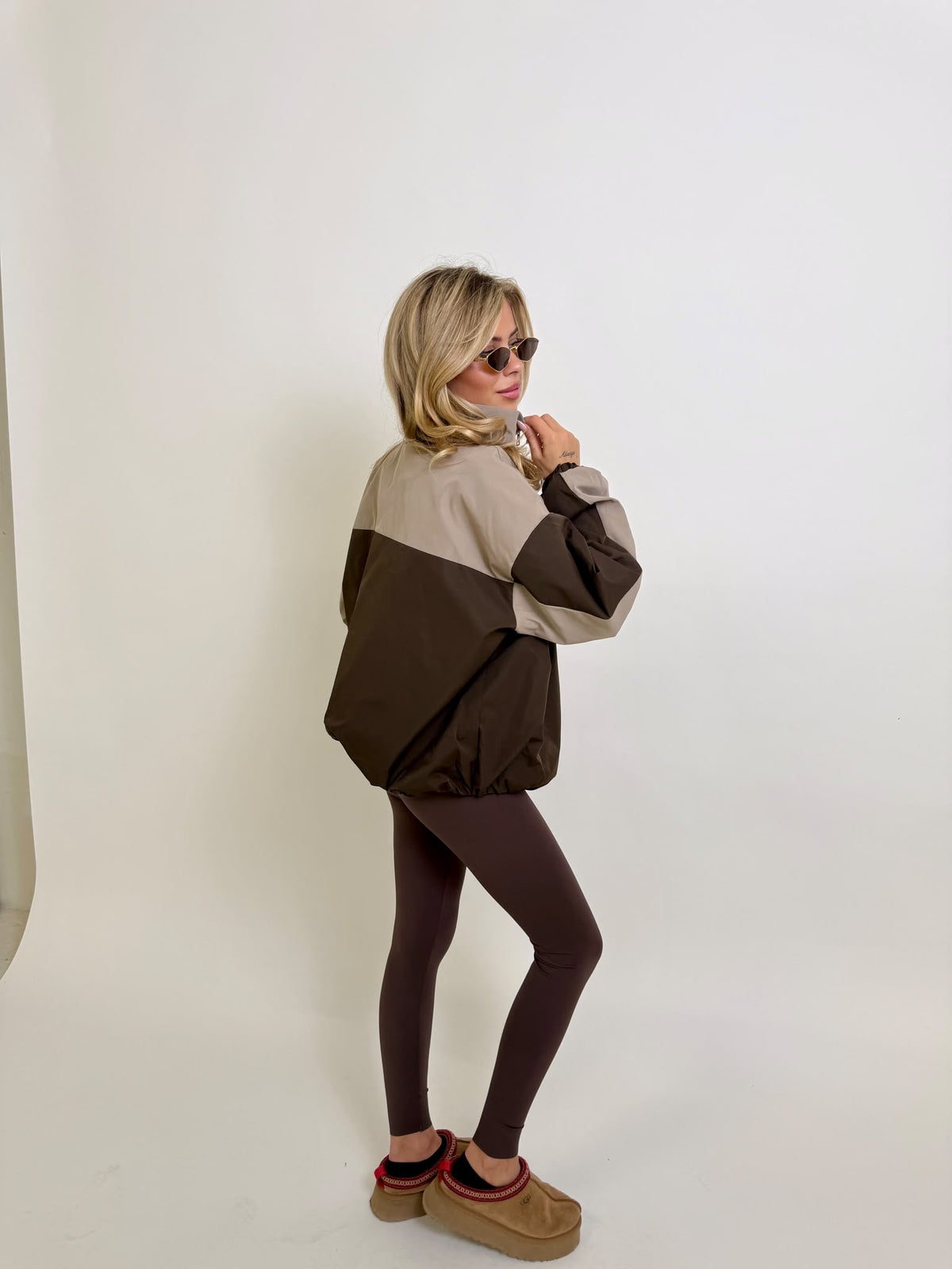 Full zip windbreaker - brown