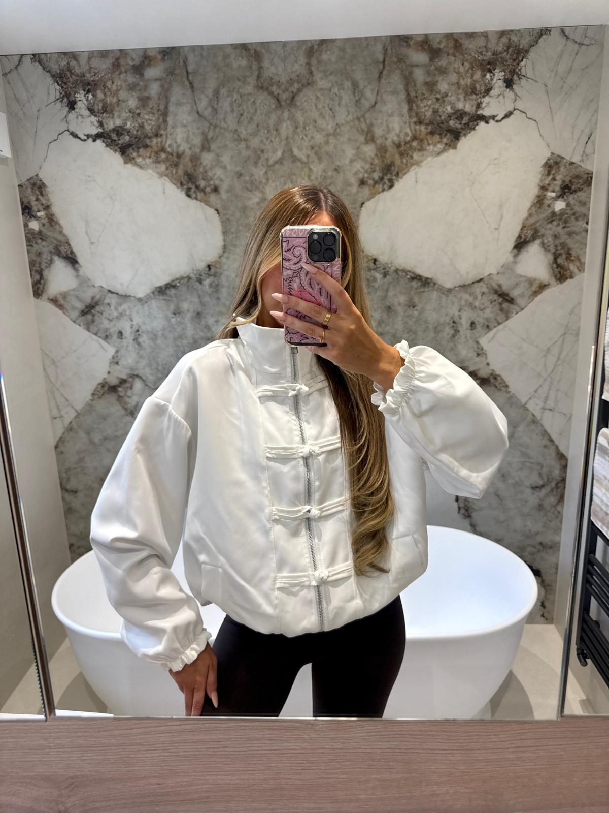Bow light weight jacket - white