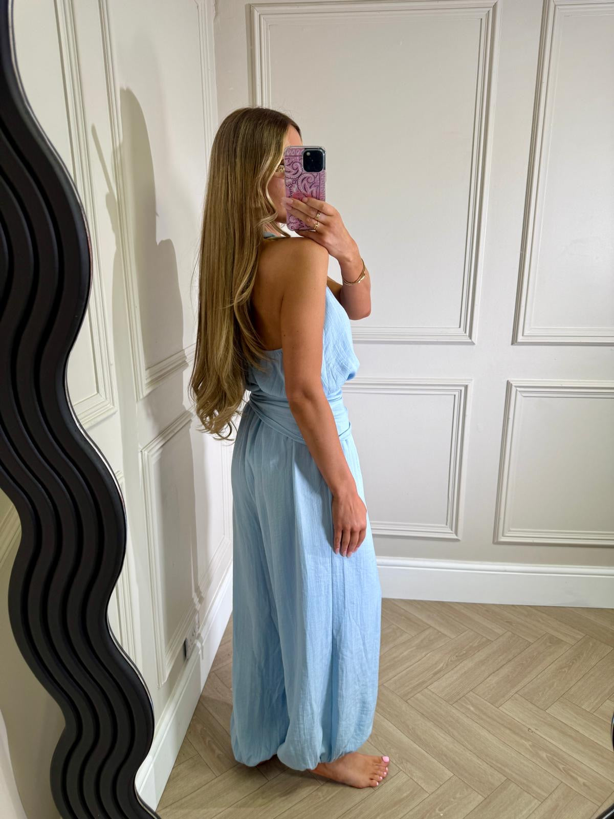 Harem trouser co-ord - blue