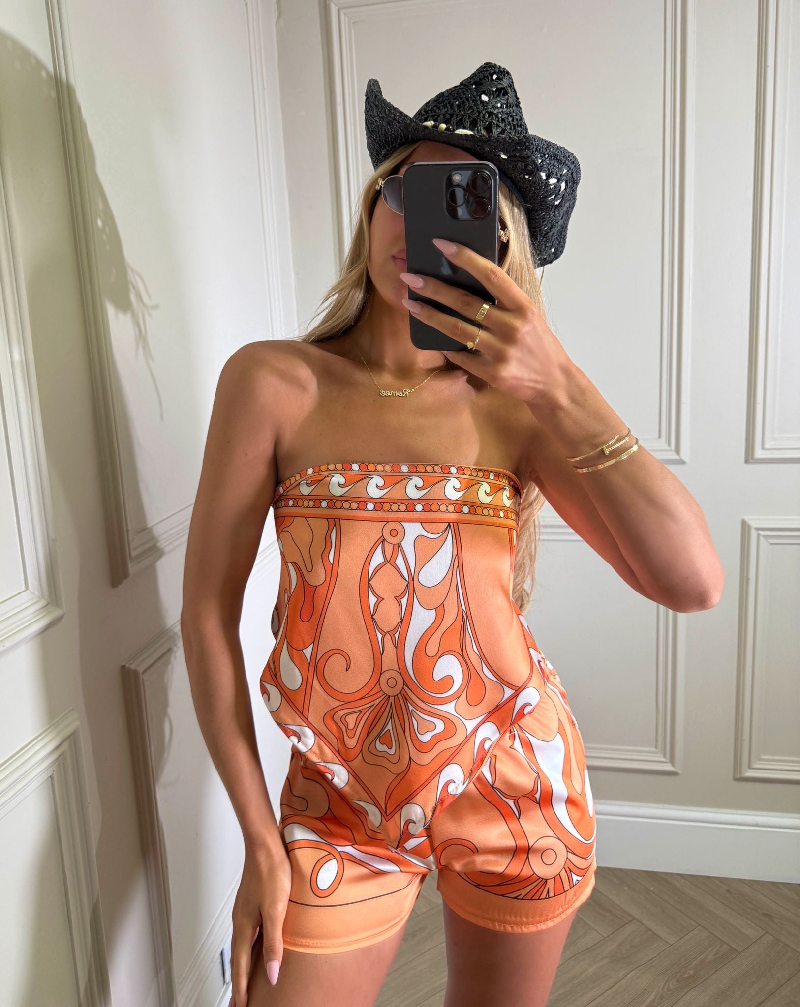 Gigi print co-ord - orange