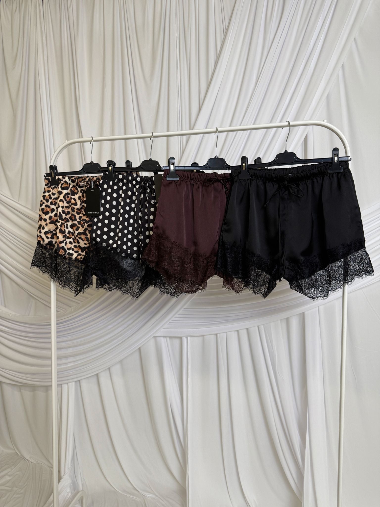 Silk lace shorts - leopard