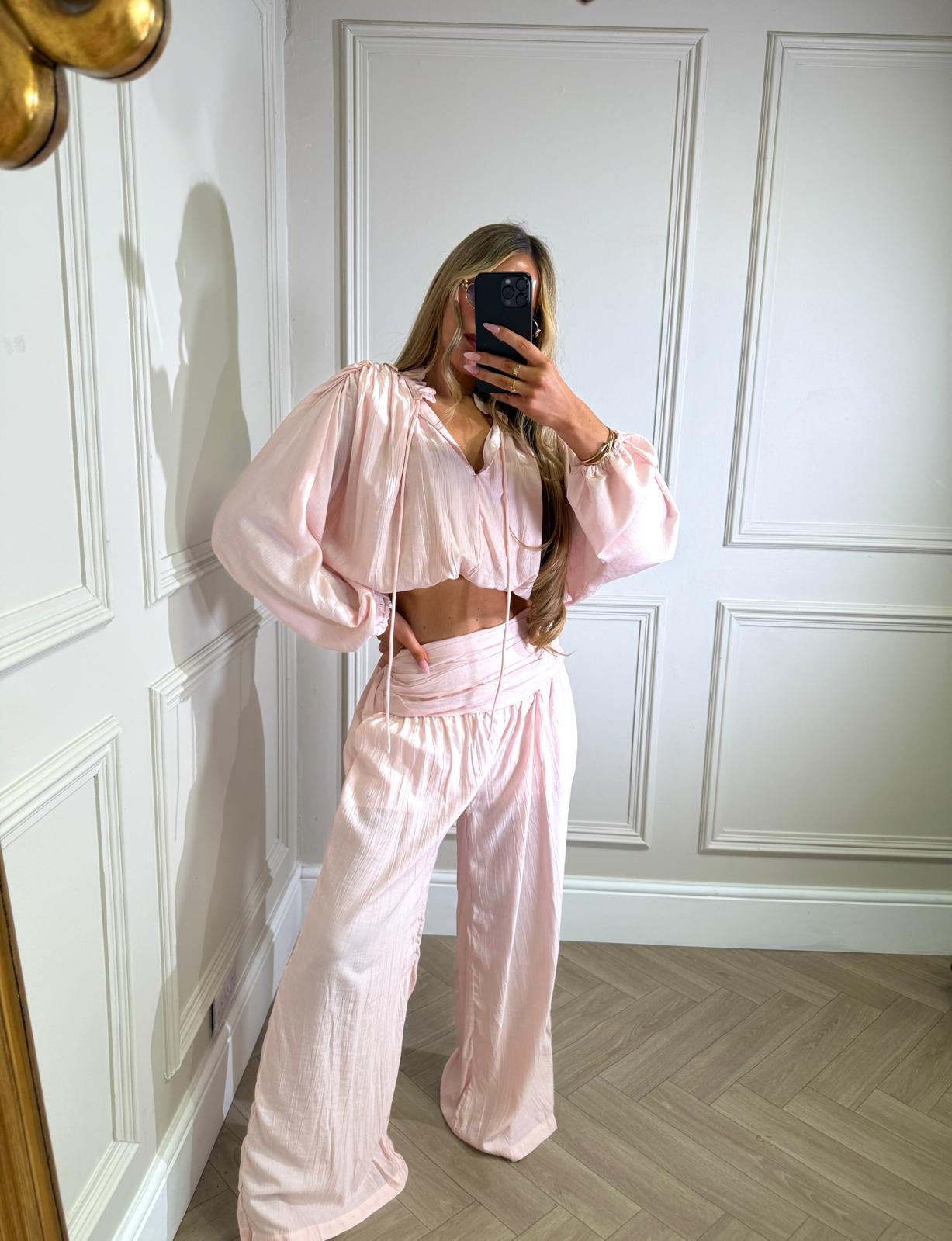 Clara linen co-ord - pink