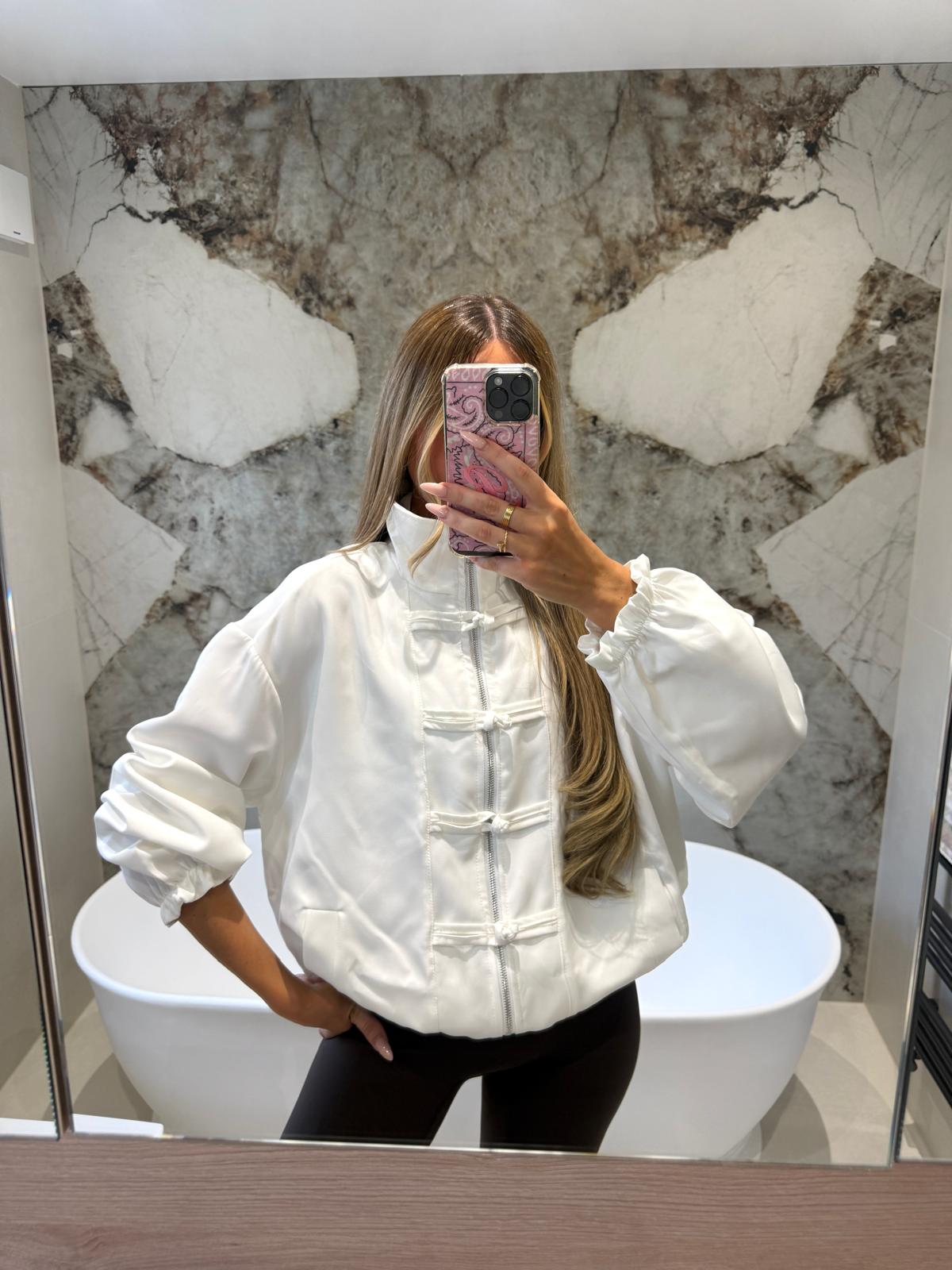 Bow light weight jacket - white
