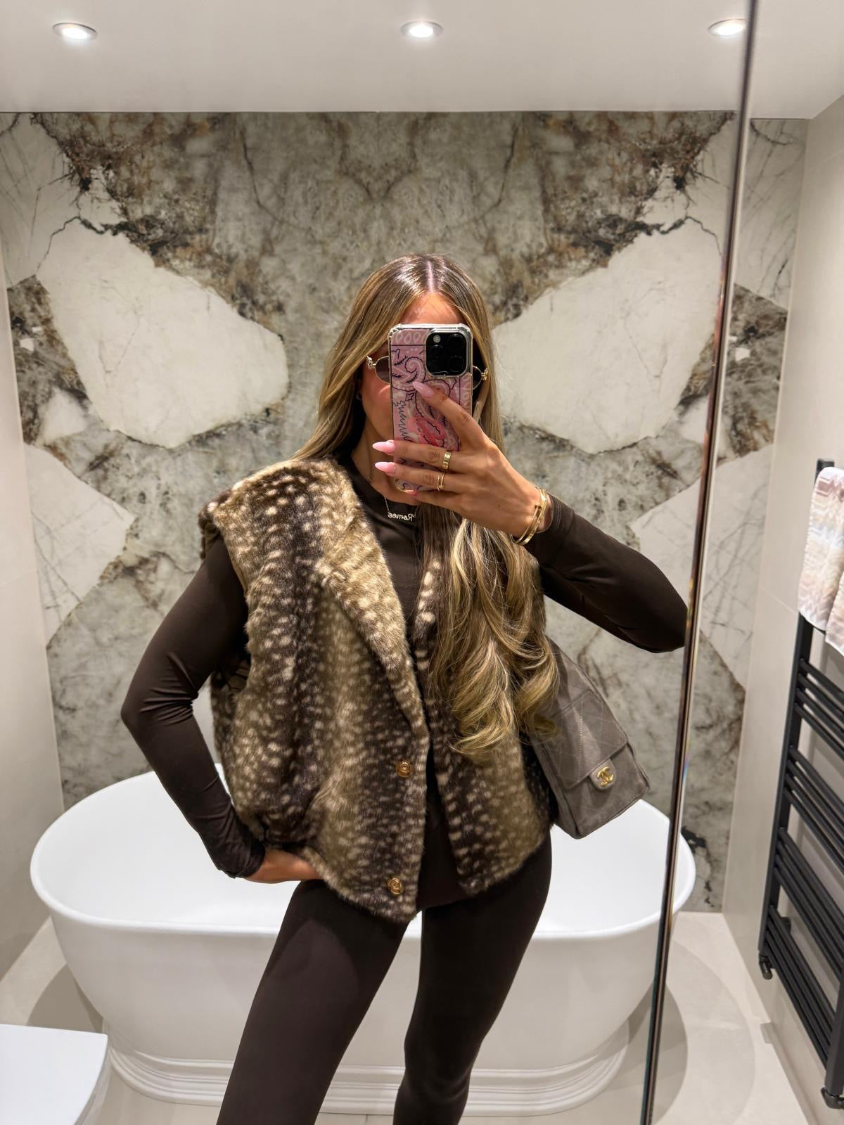 Bambini gilet - brown