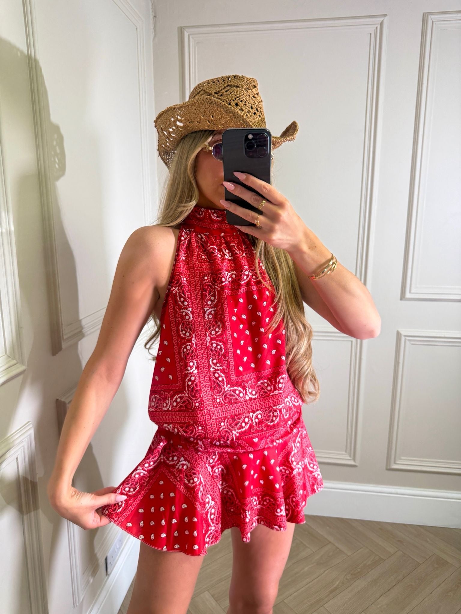 Izzy bandana two piece - red
