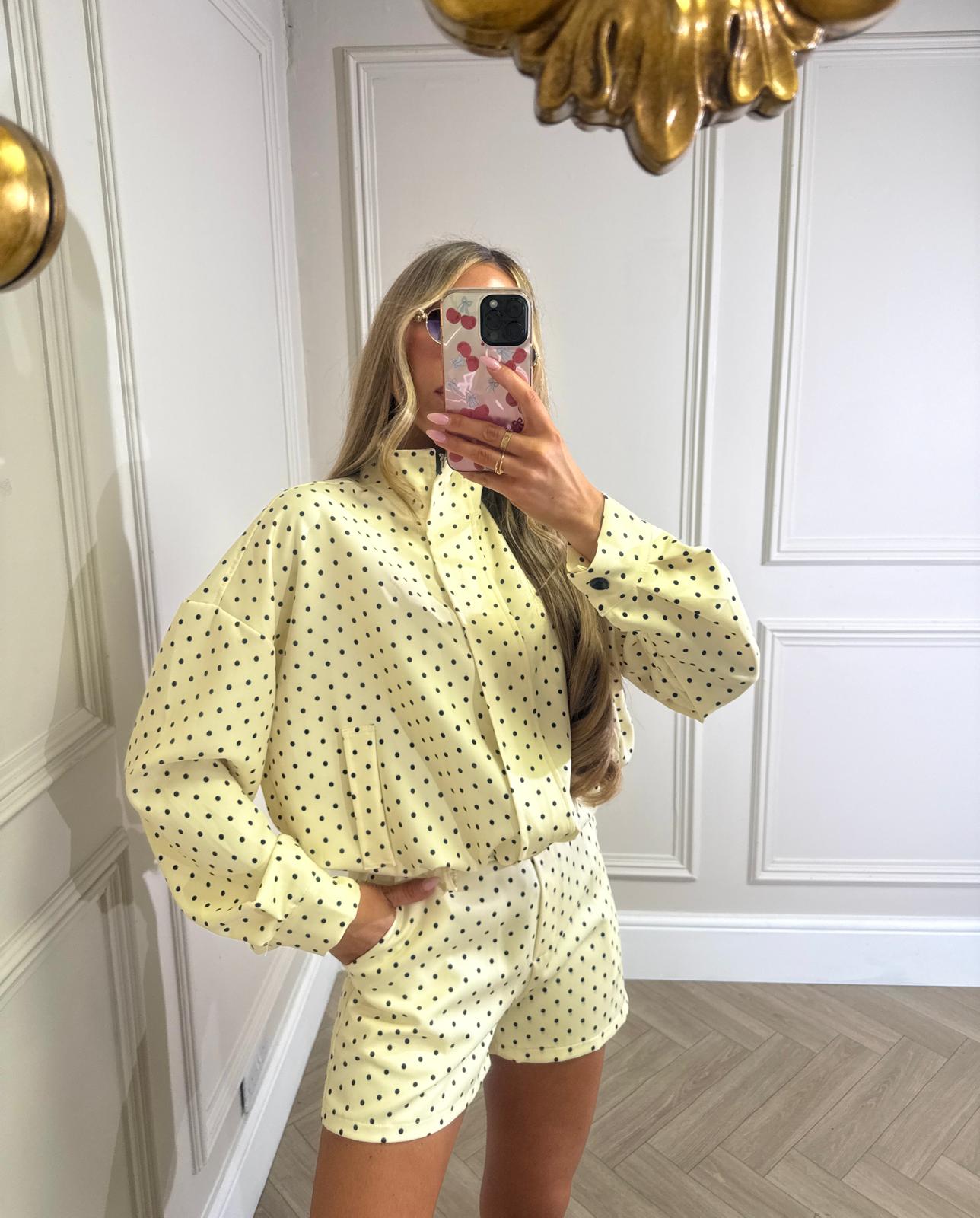 Polka dot jacket set - yellow PRE ORDER