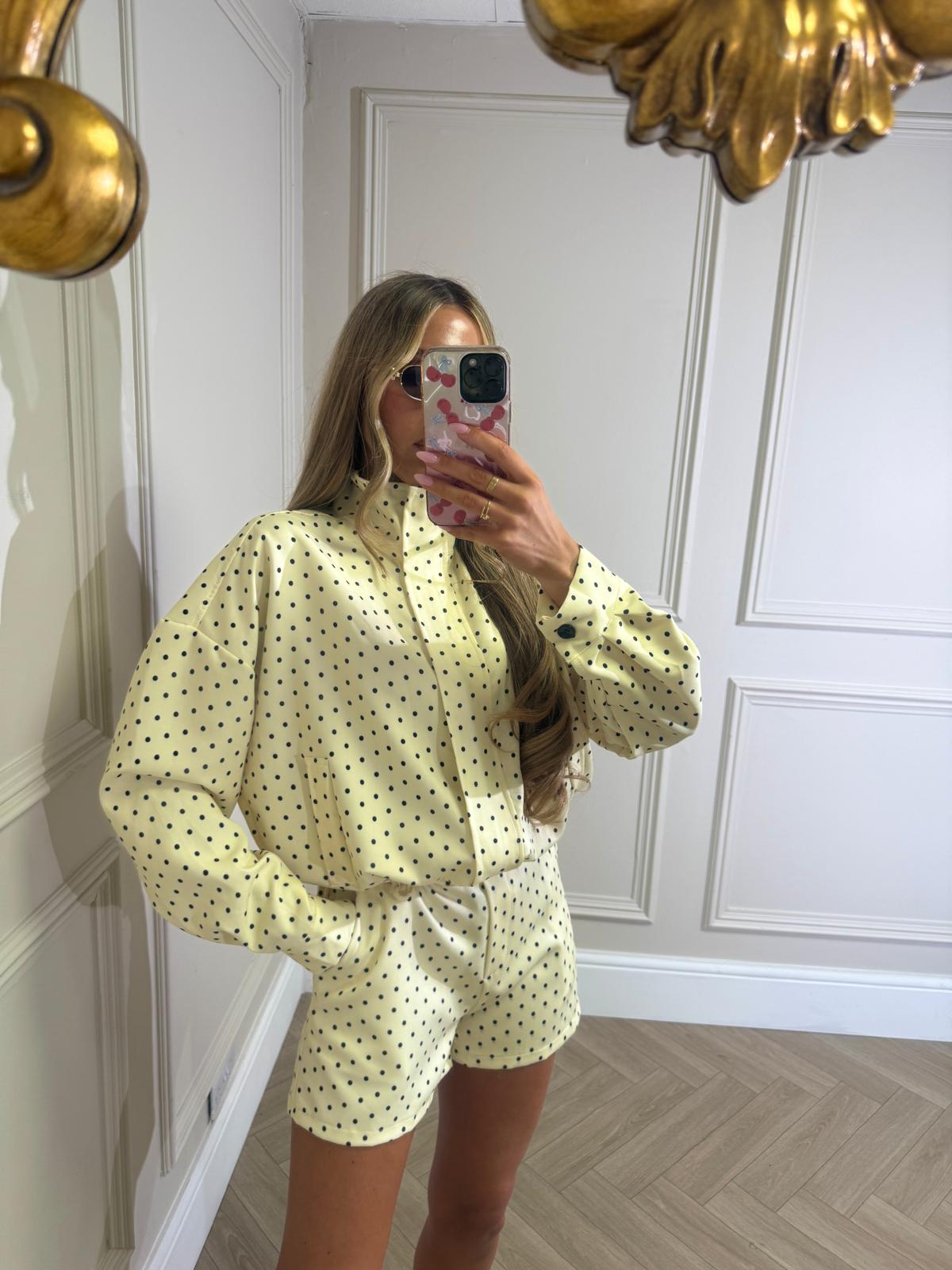 Polka dot jacket set - yellow PRE ORDER