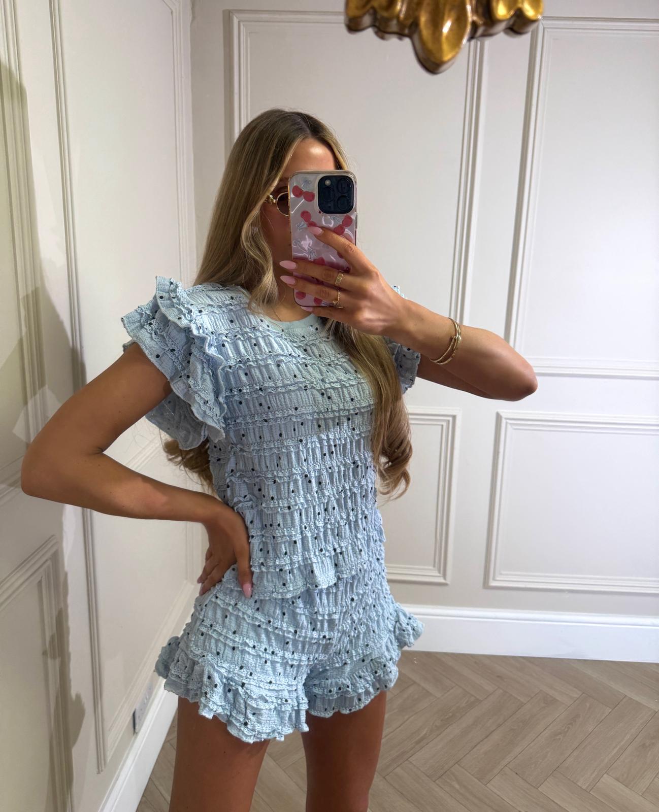 Polka dot co-ord - blue