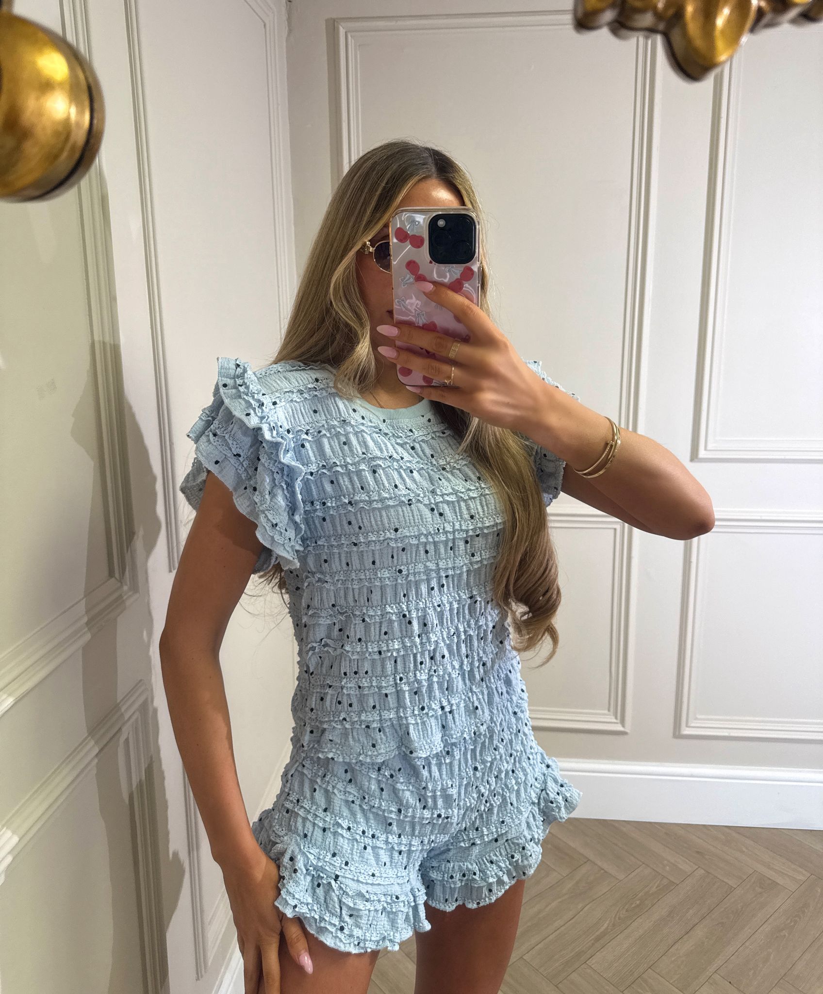 Arabella Polka dot co-ord - blue