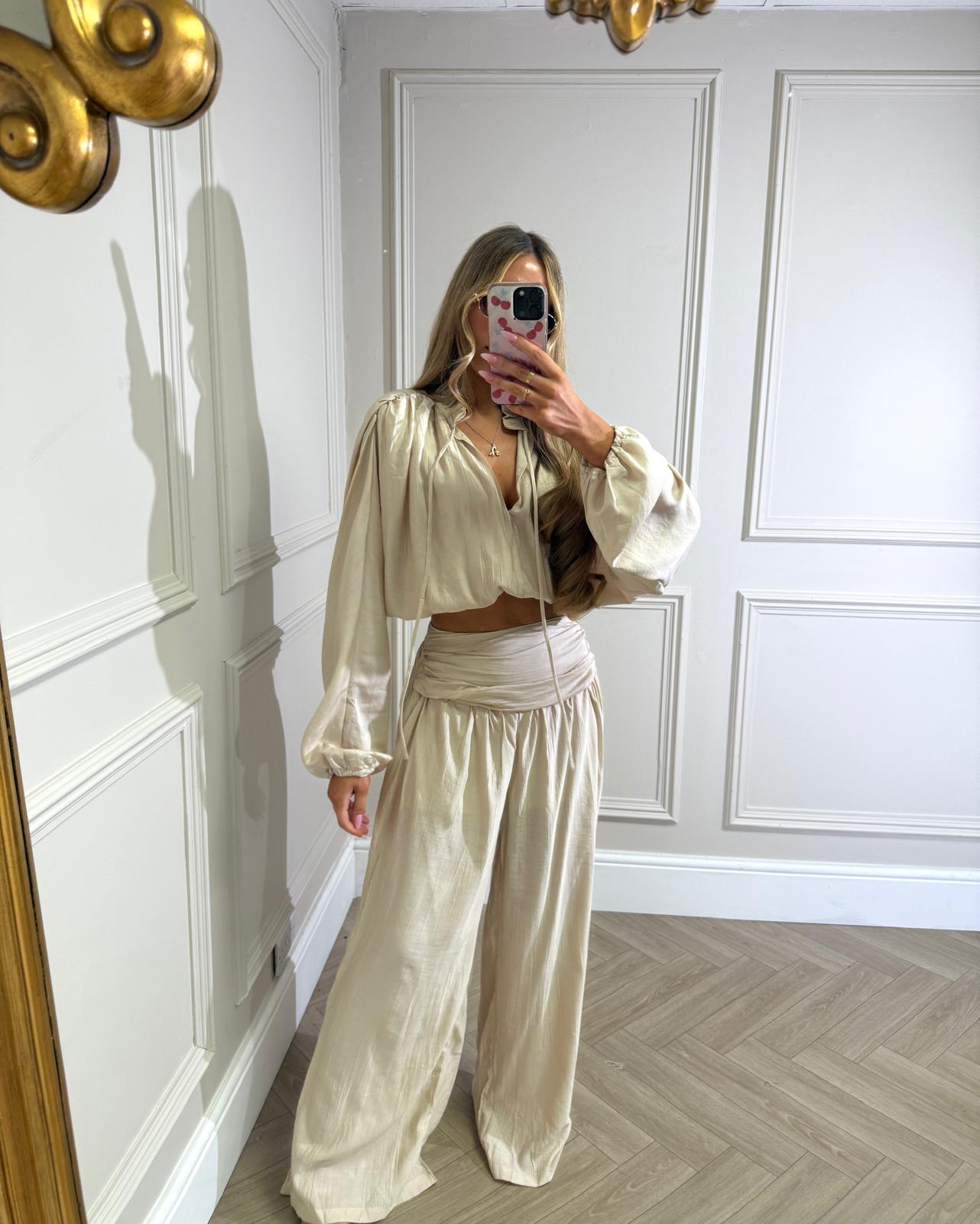 Clara linen co-ord - beige