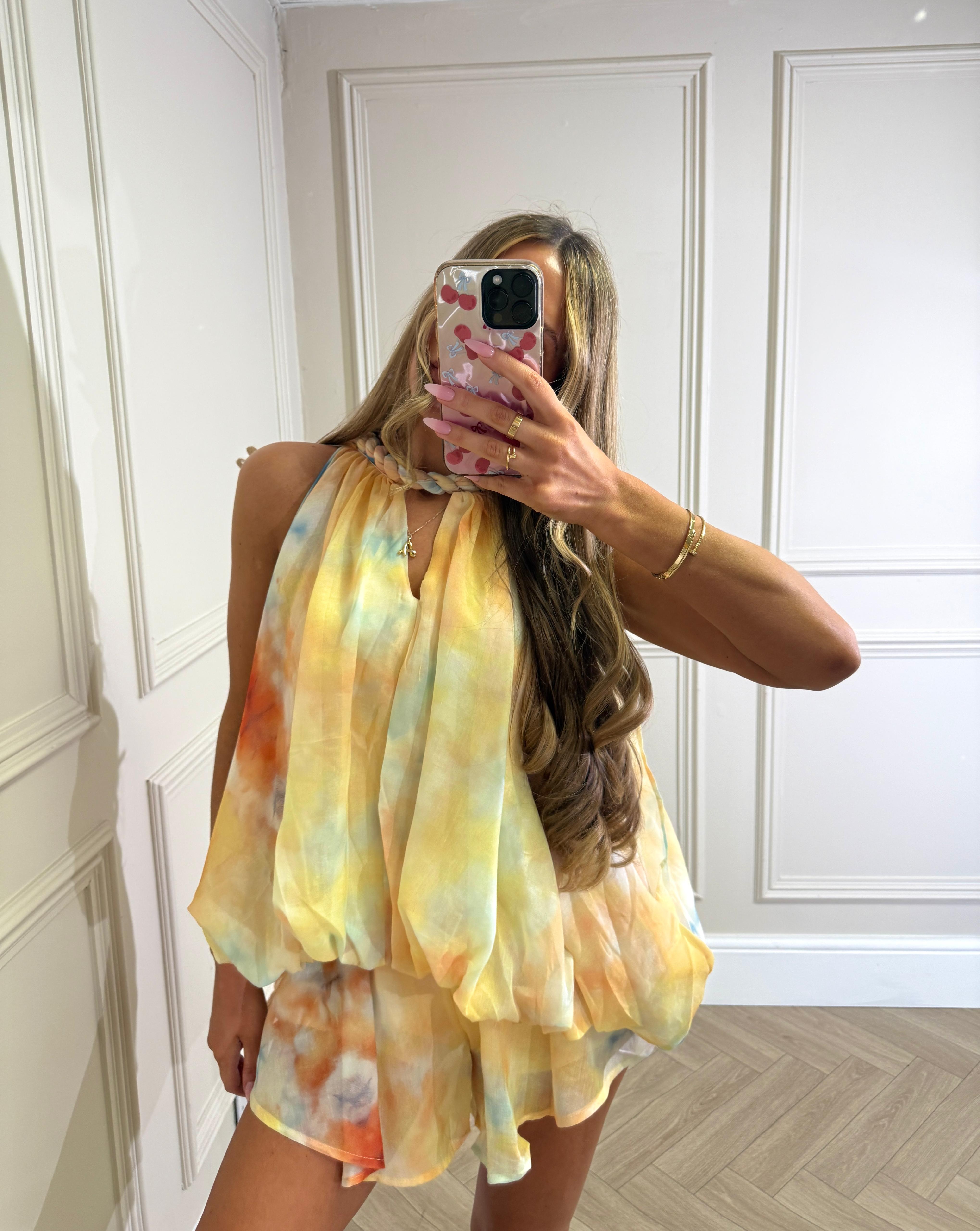 Floral rope co-ord - yellow