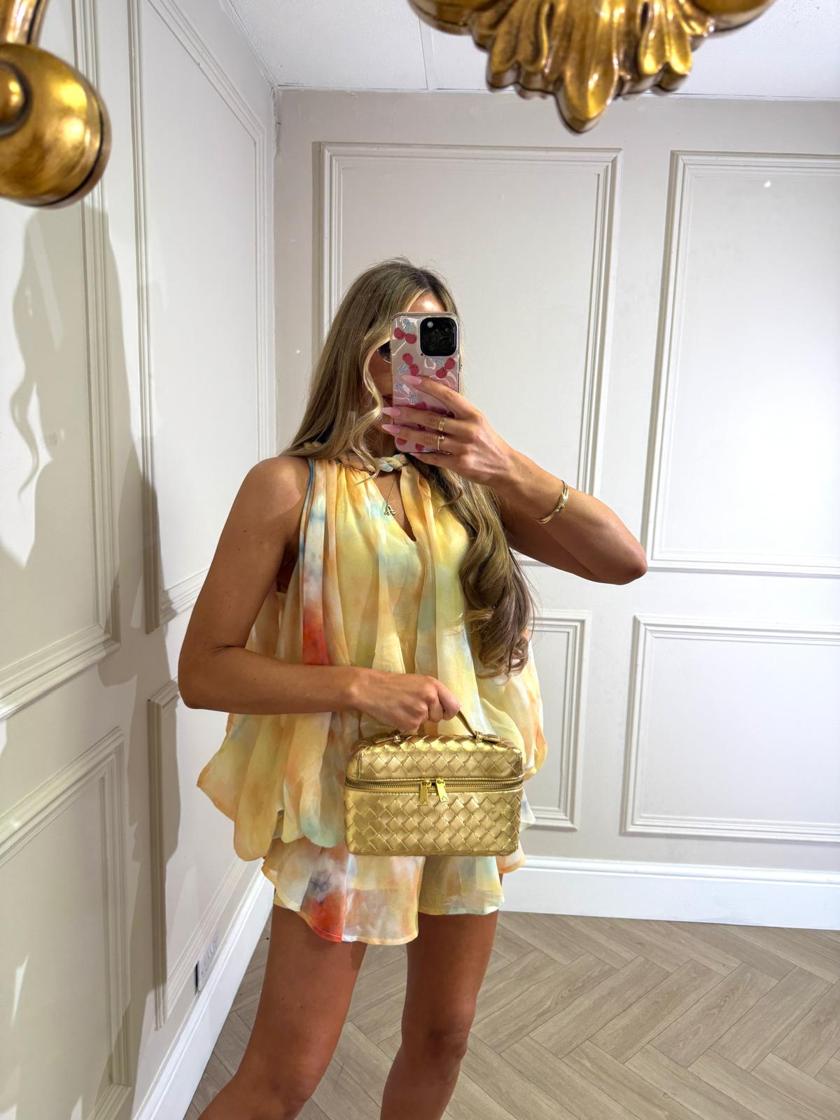 Floral rope co-ord - yellow