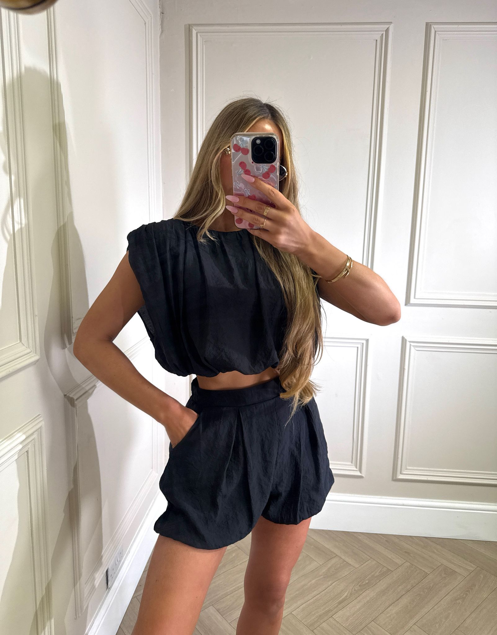 Caprice short set - black