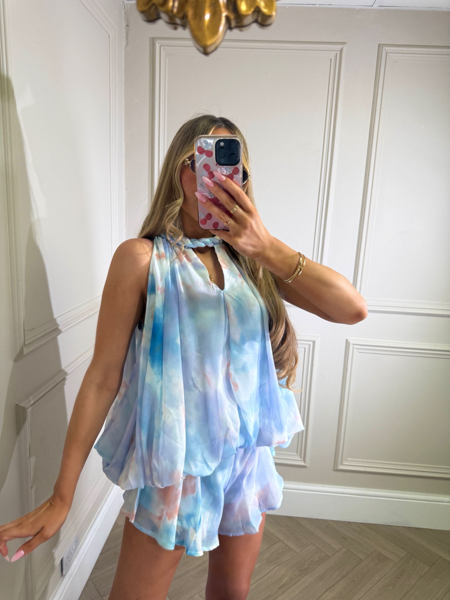 Floral rope co-ord - blue