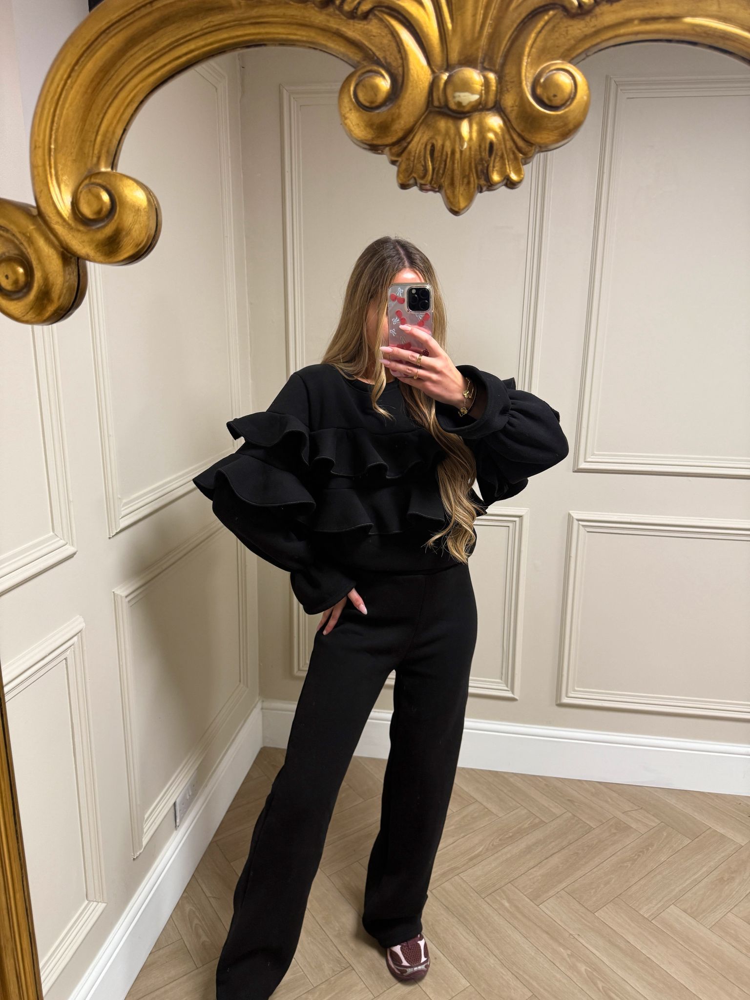 Ruffle Lounge set - Black