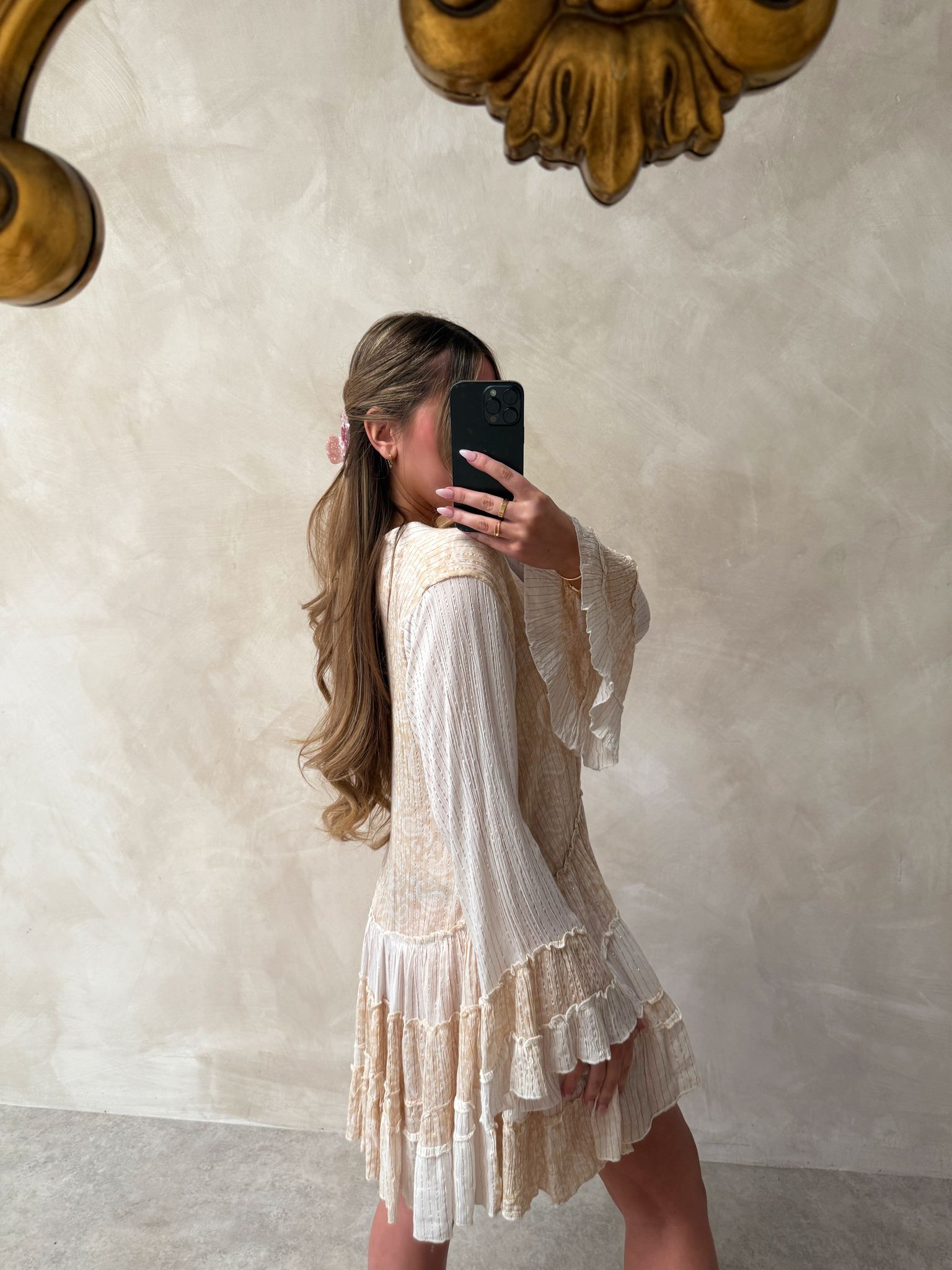 Paisley kaftan dress - Neutral