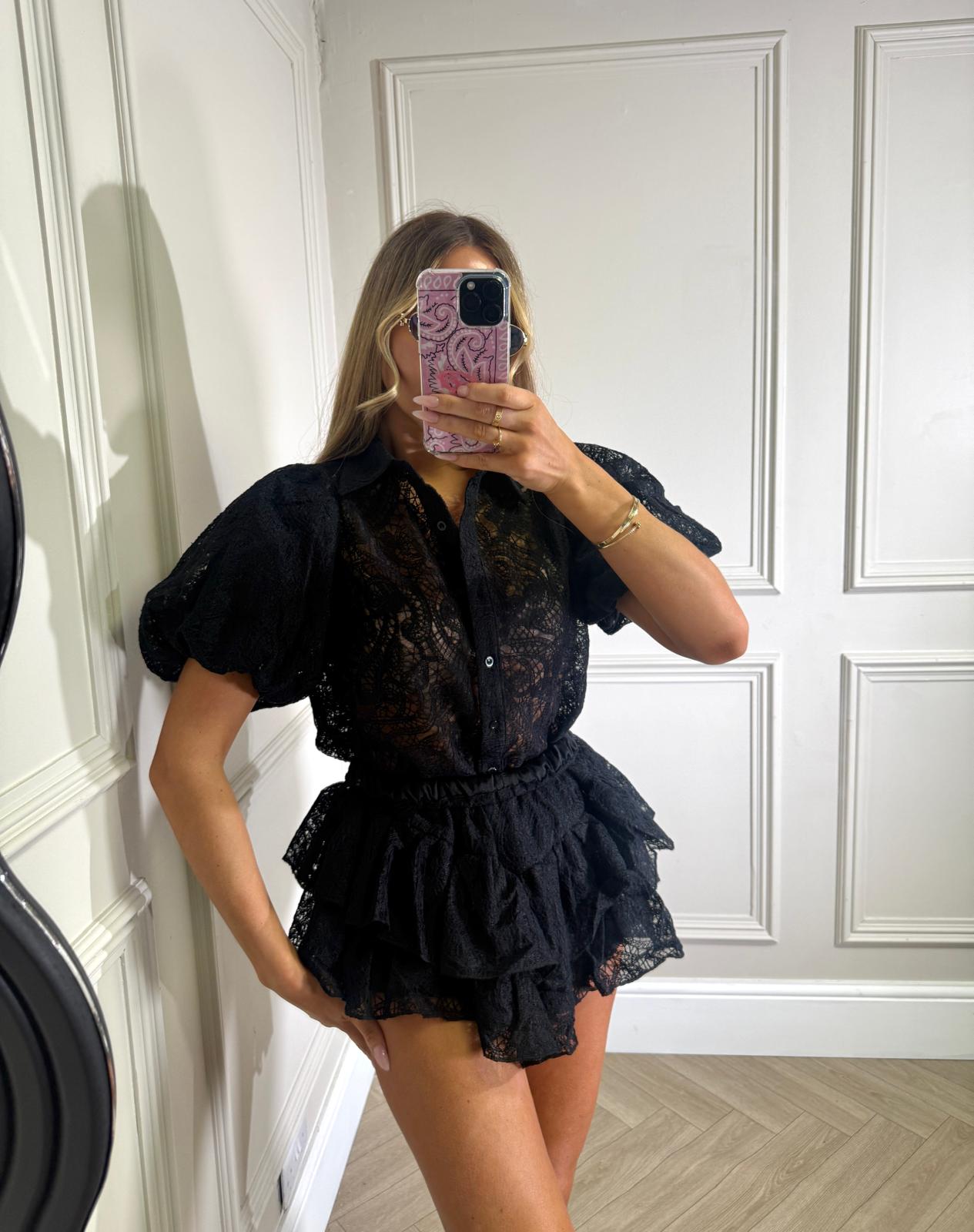 Vivian crochet co-ord - black