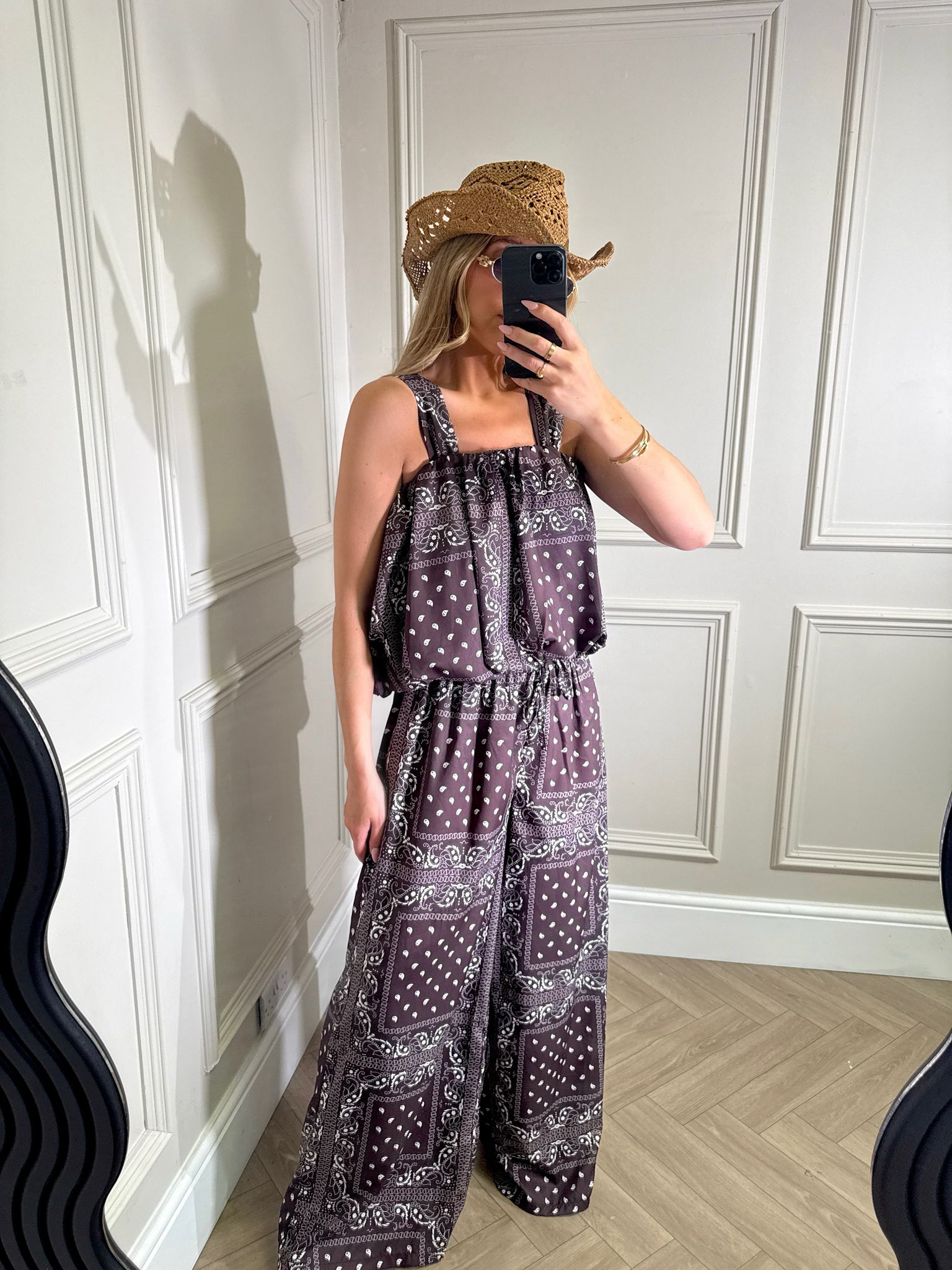 Yasmin trouser co-ord - bandana brown