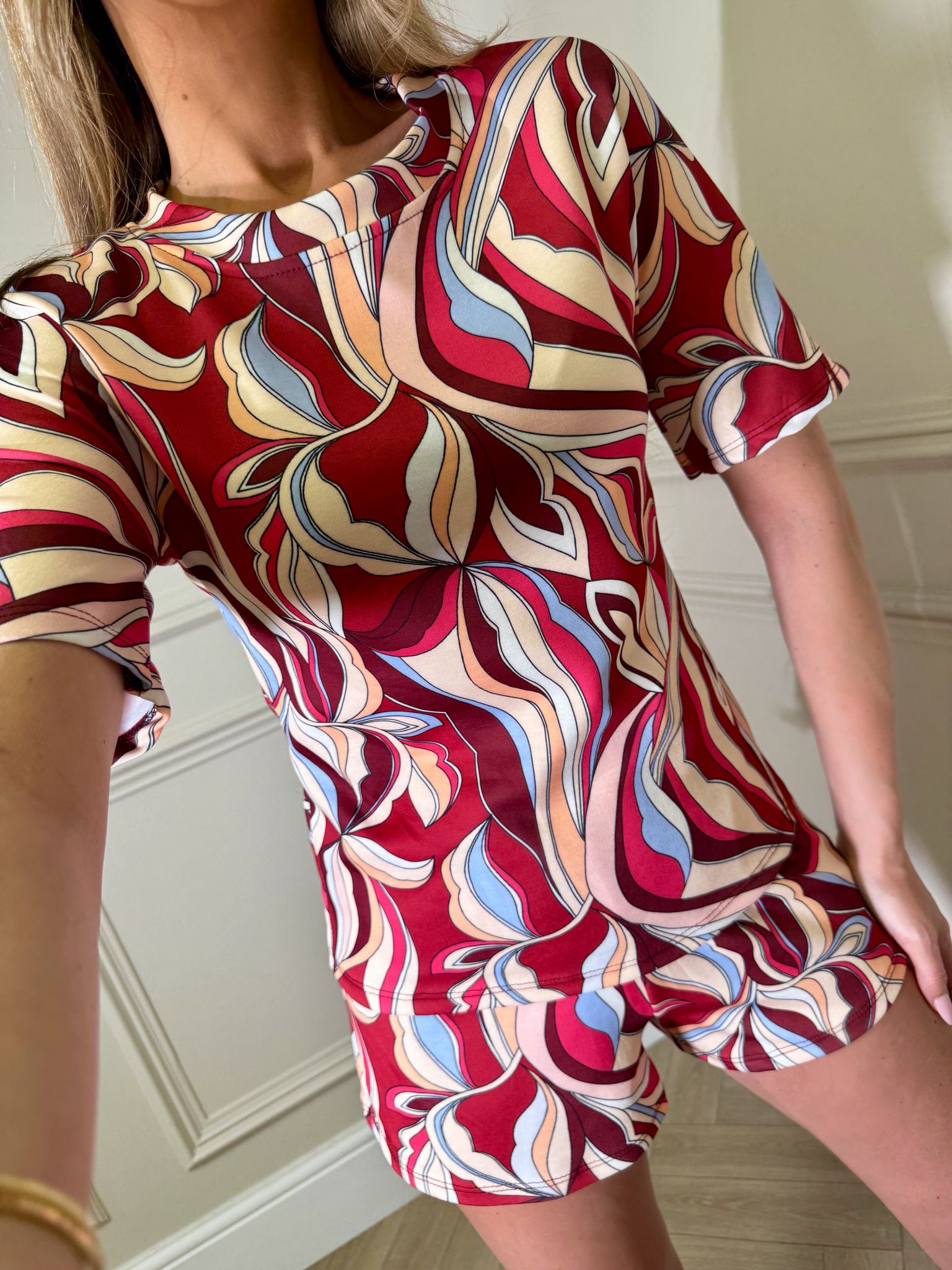 Lori pattern co-ord - red