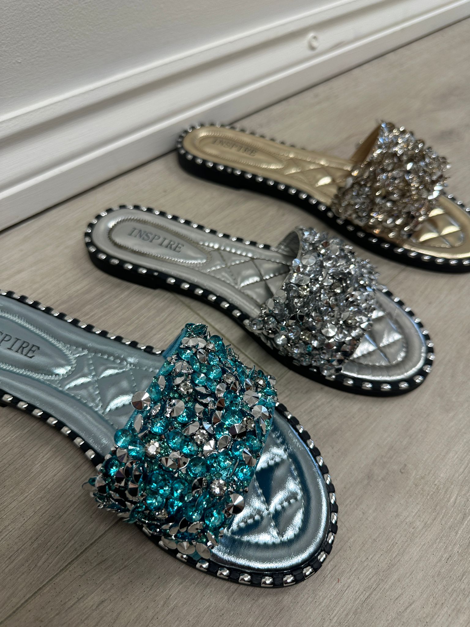 Sequin Slide Sandals - All Colours