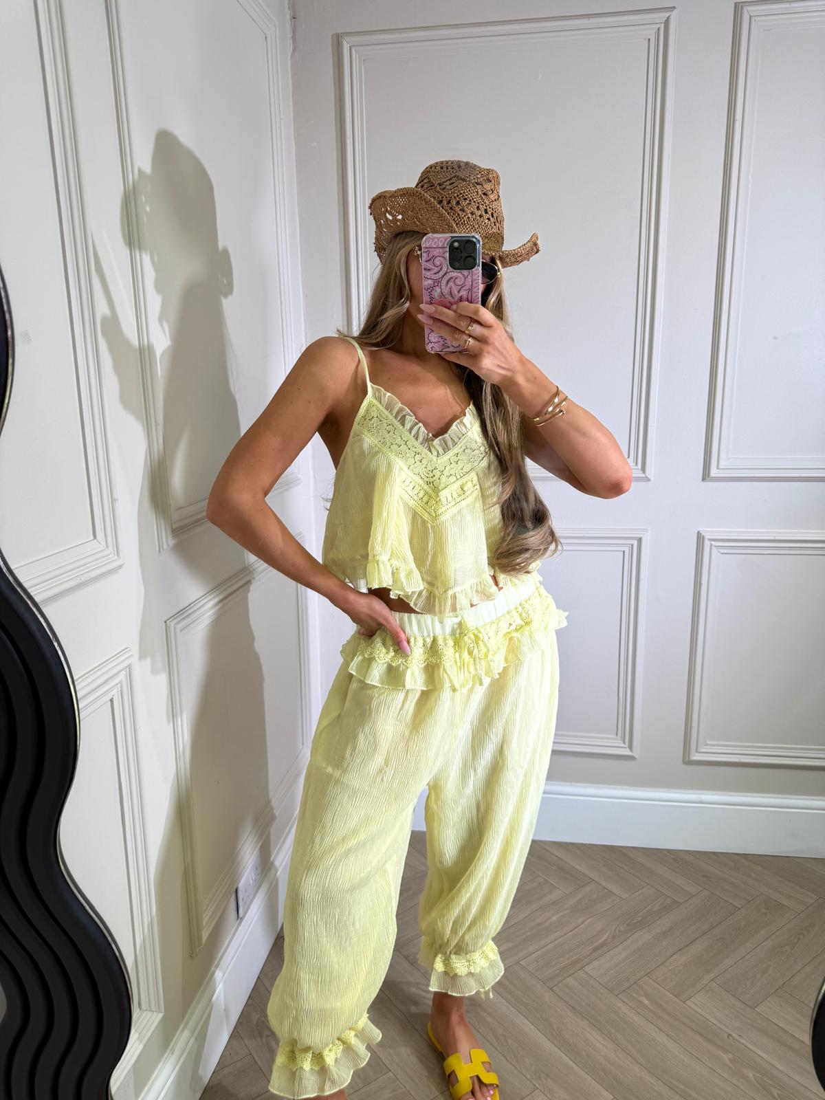 Rhea trouser co-ord - yellow