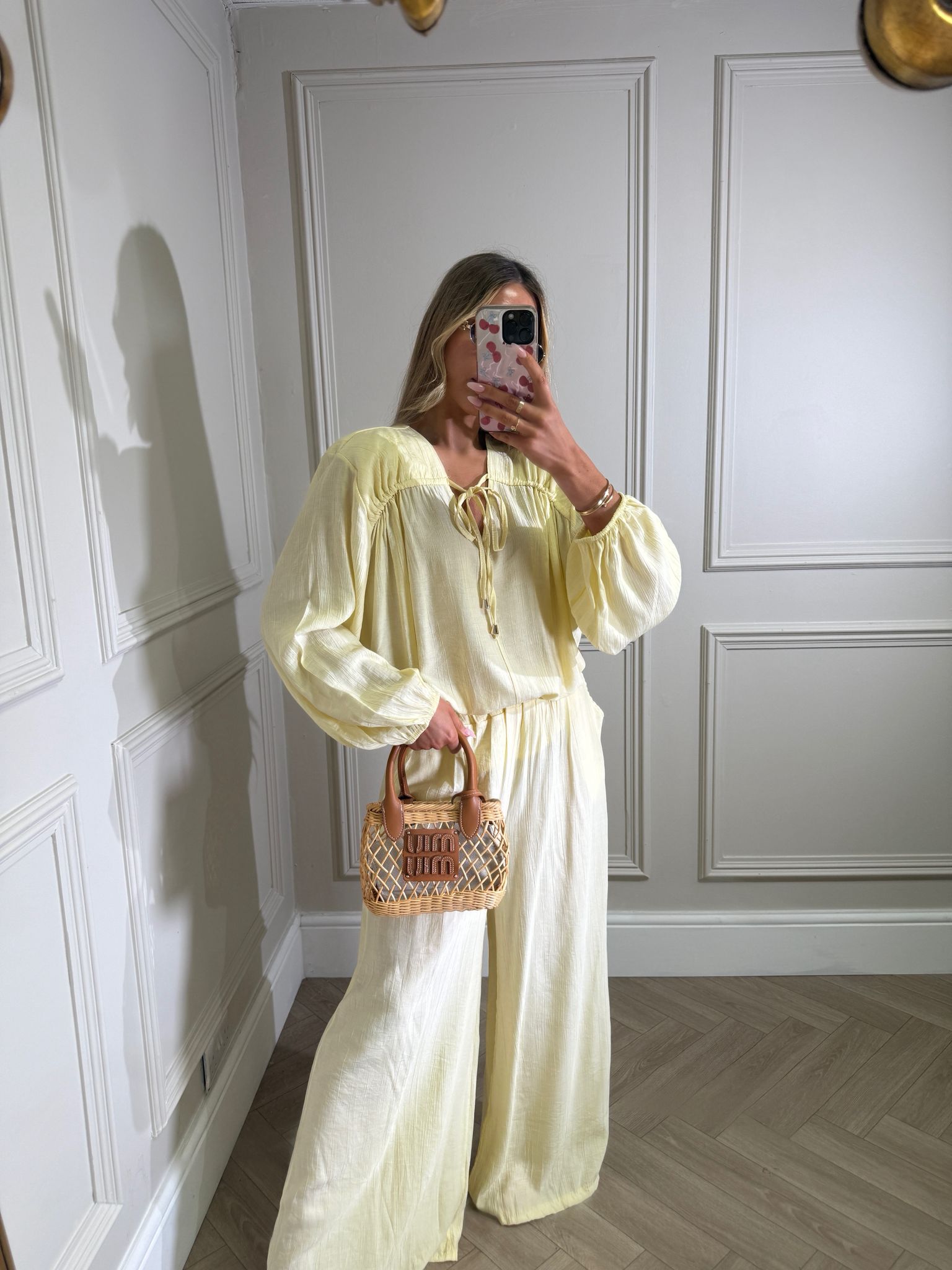 Madeline trouser set - yellow