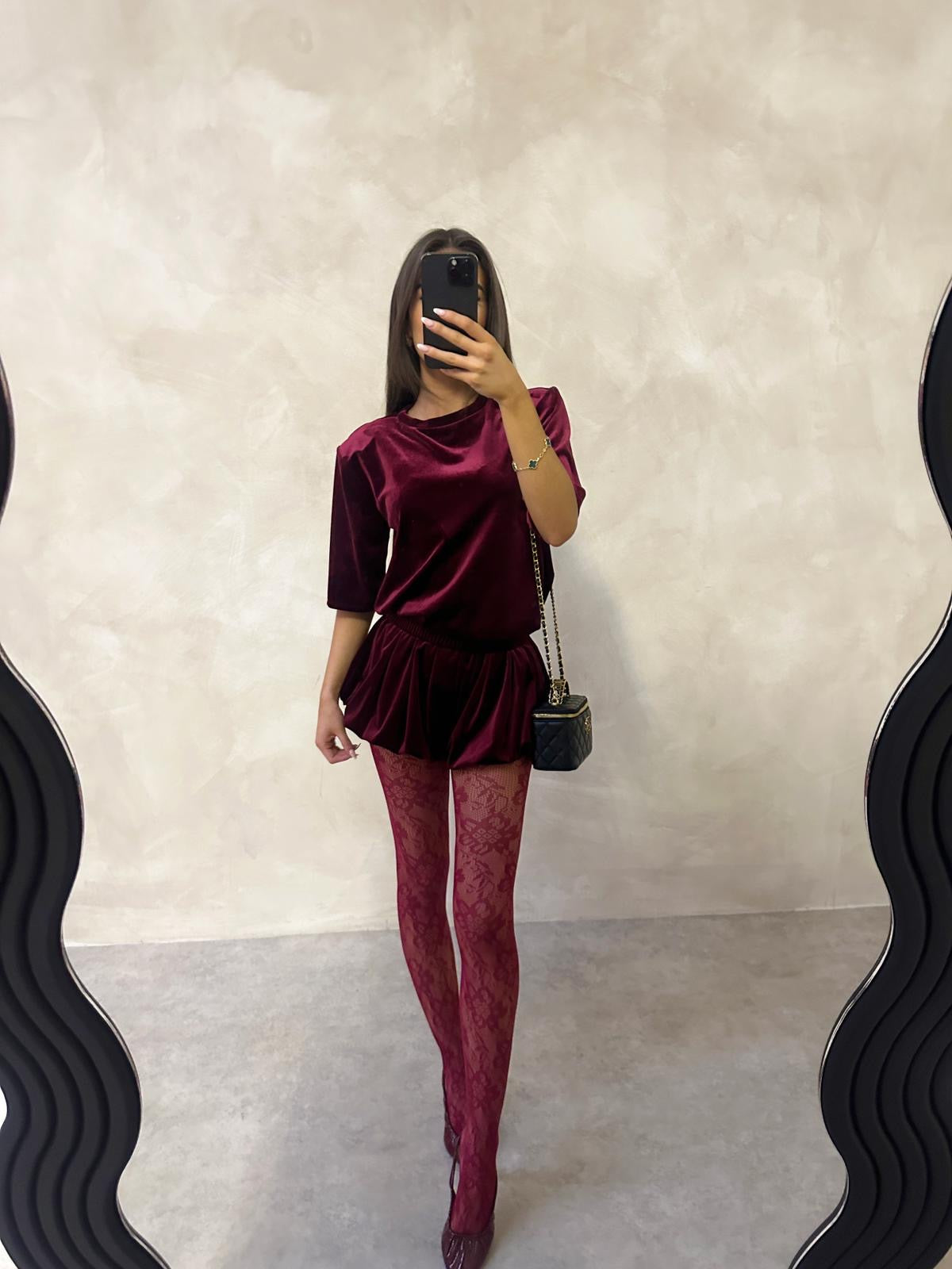 Velvet Vivi Co-Ord - wine