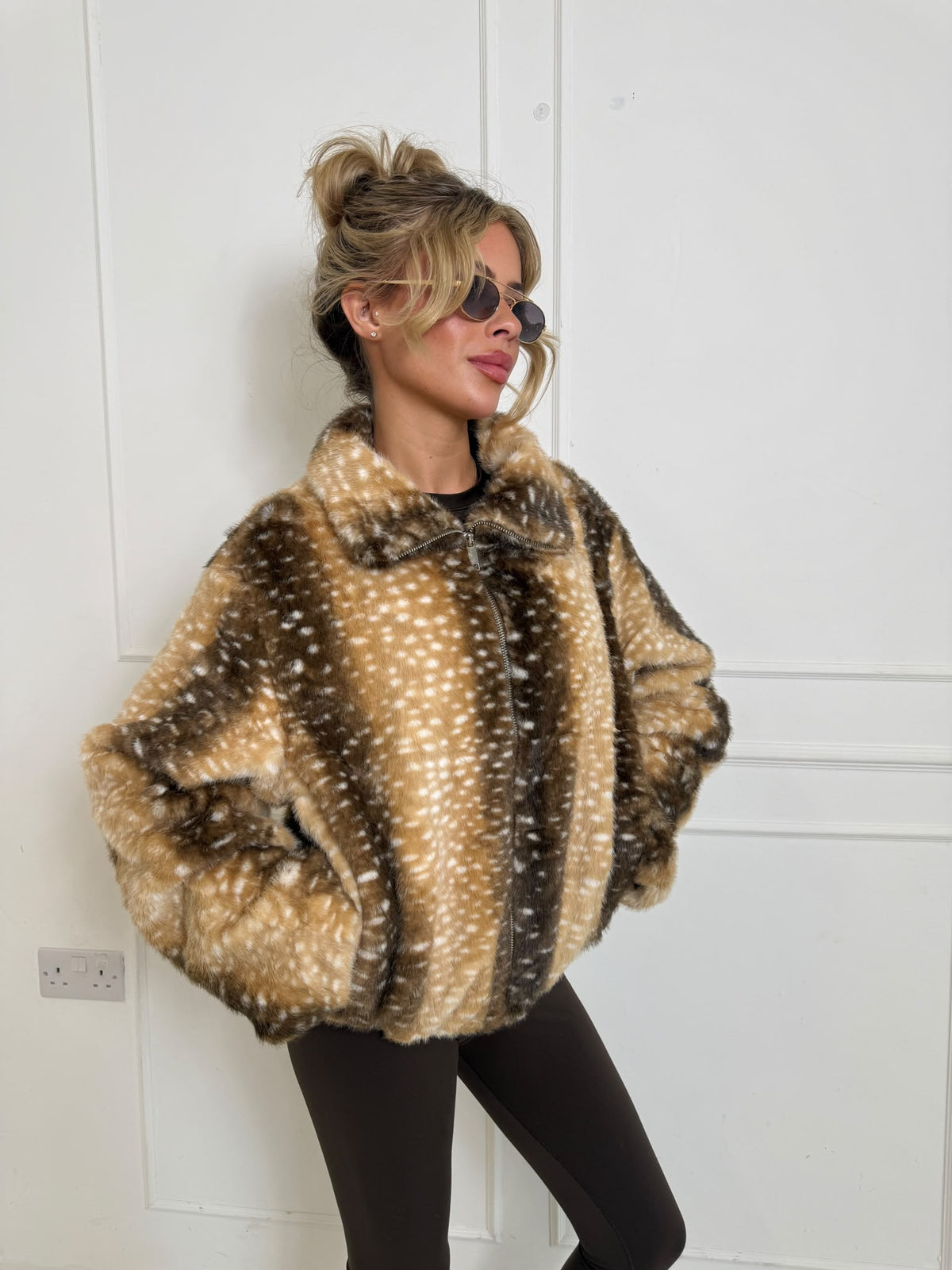 Collar Fern Print Jacket