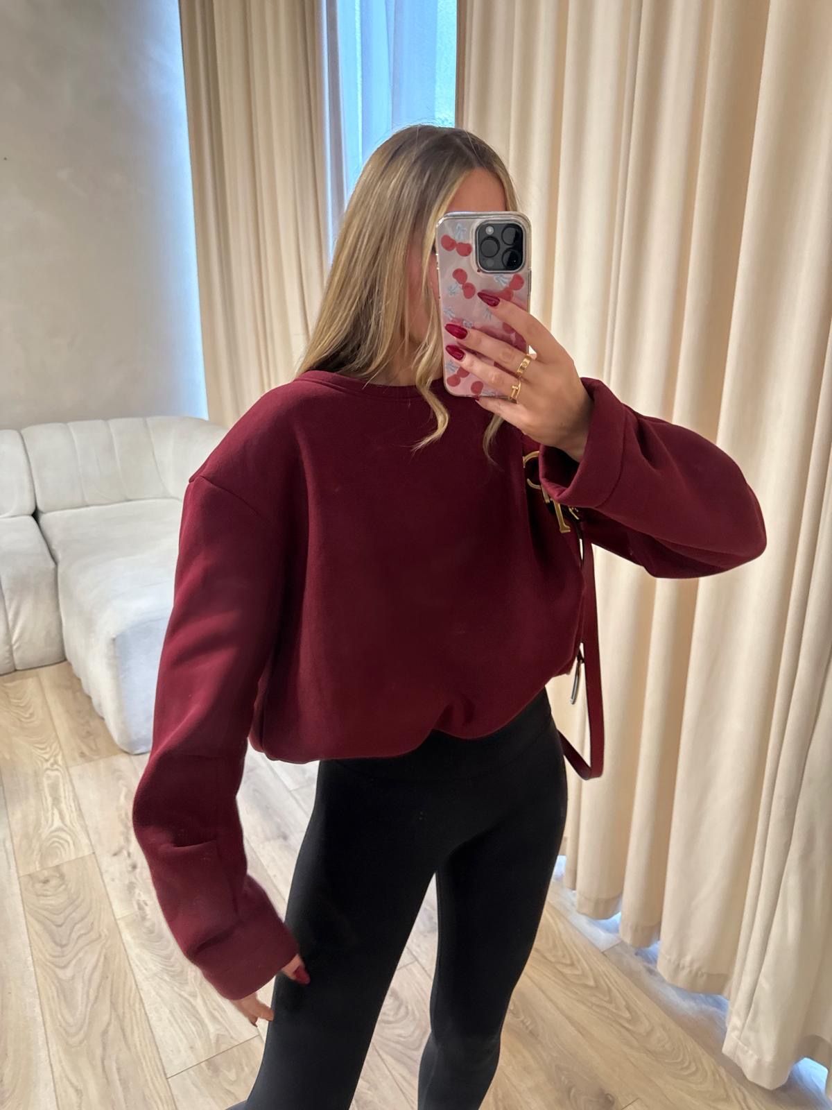 Holly Sweatshirt Jumper - burgundy