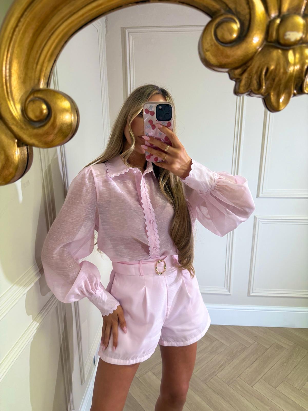 Scallop collar co-ord - Pink