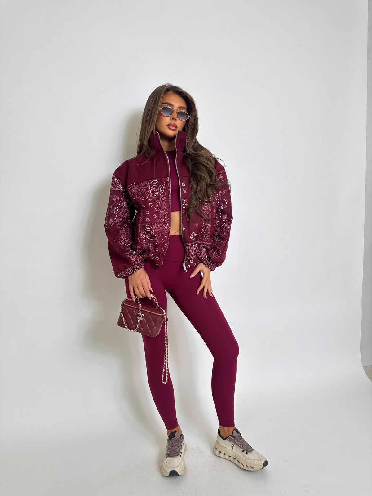 Windbreaker Bandana Print - wine