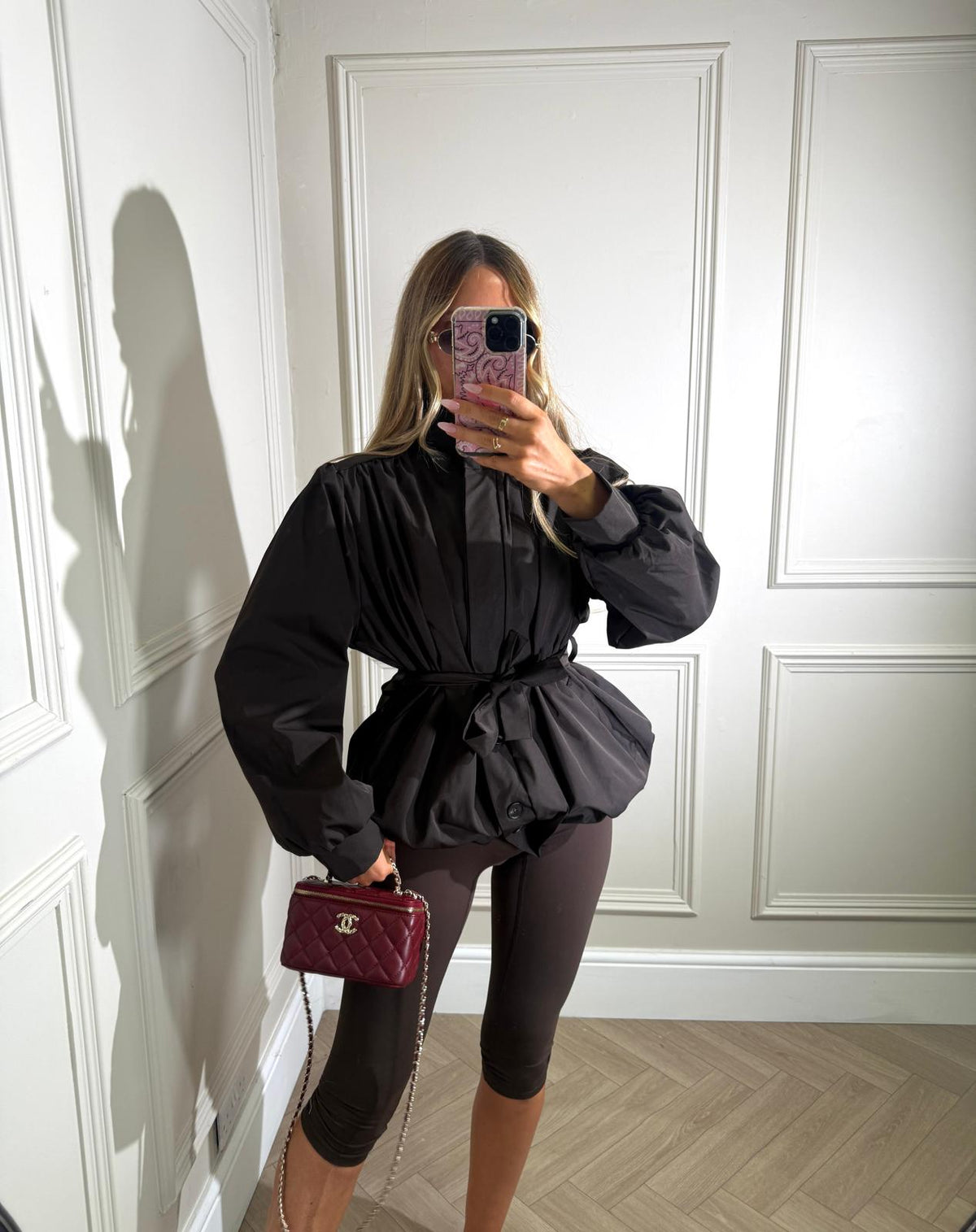 Belt trench jacket - chocolate
