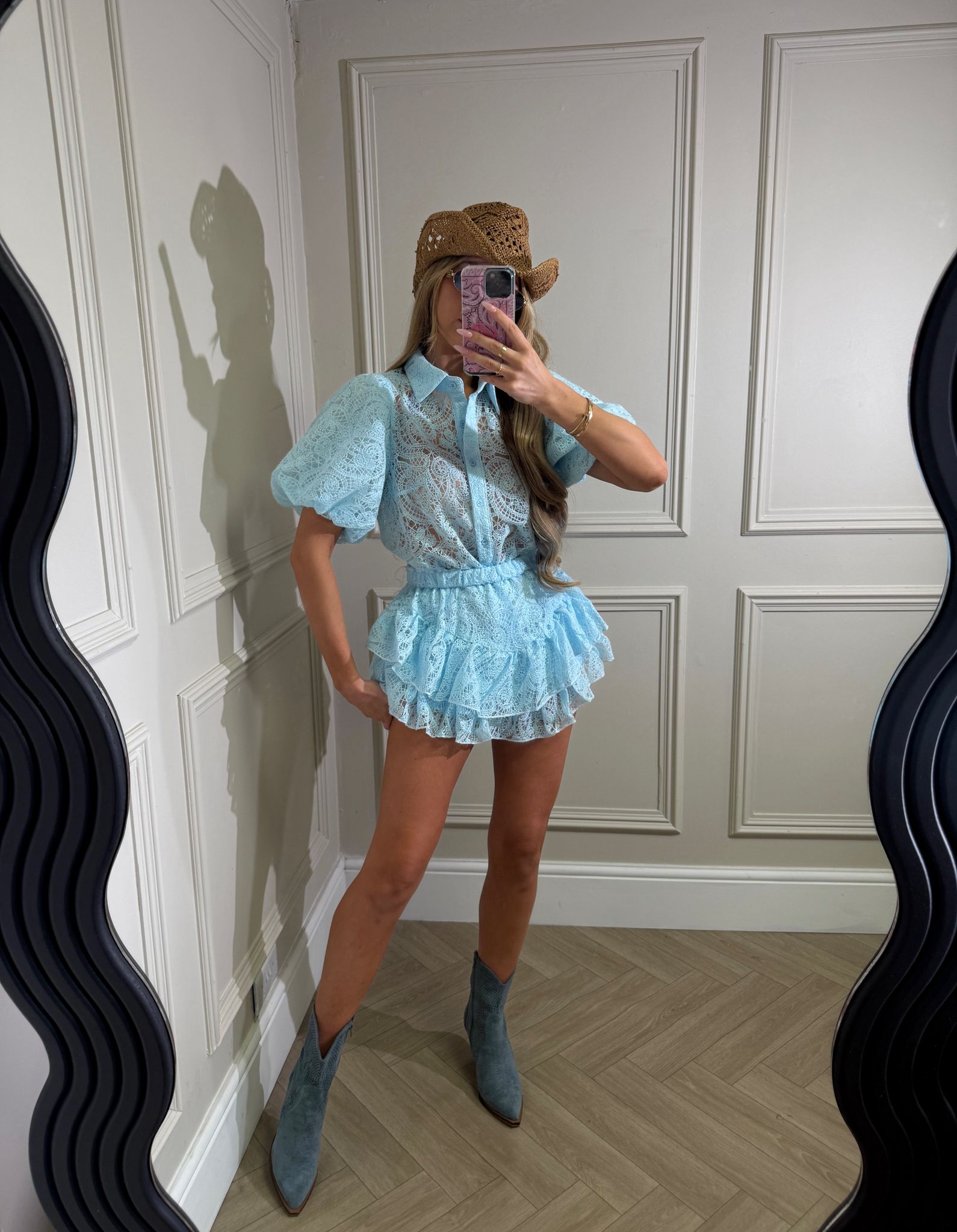 Vivian crochet co-ord - blue