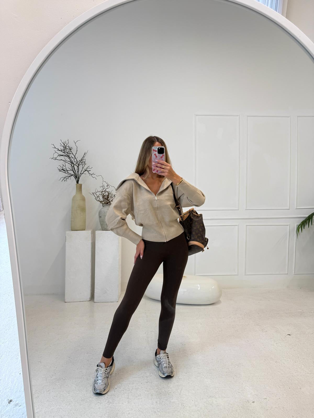 Zip jumper - beige