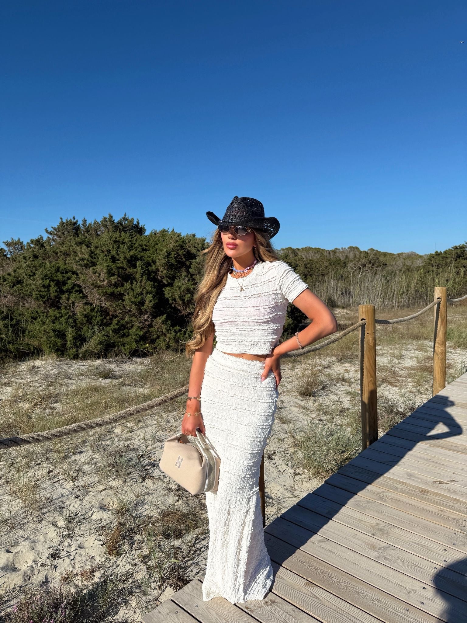Alba Maxi Co-Ord - Cream