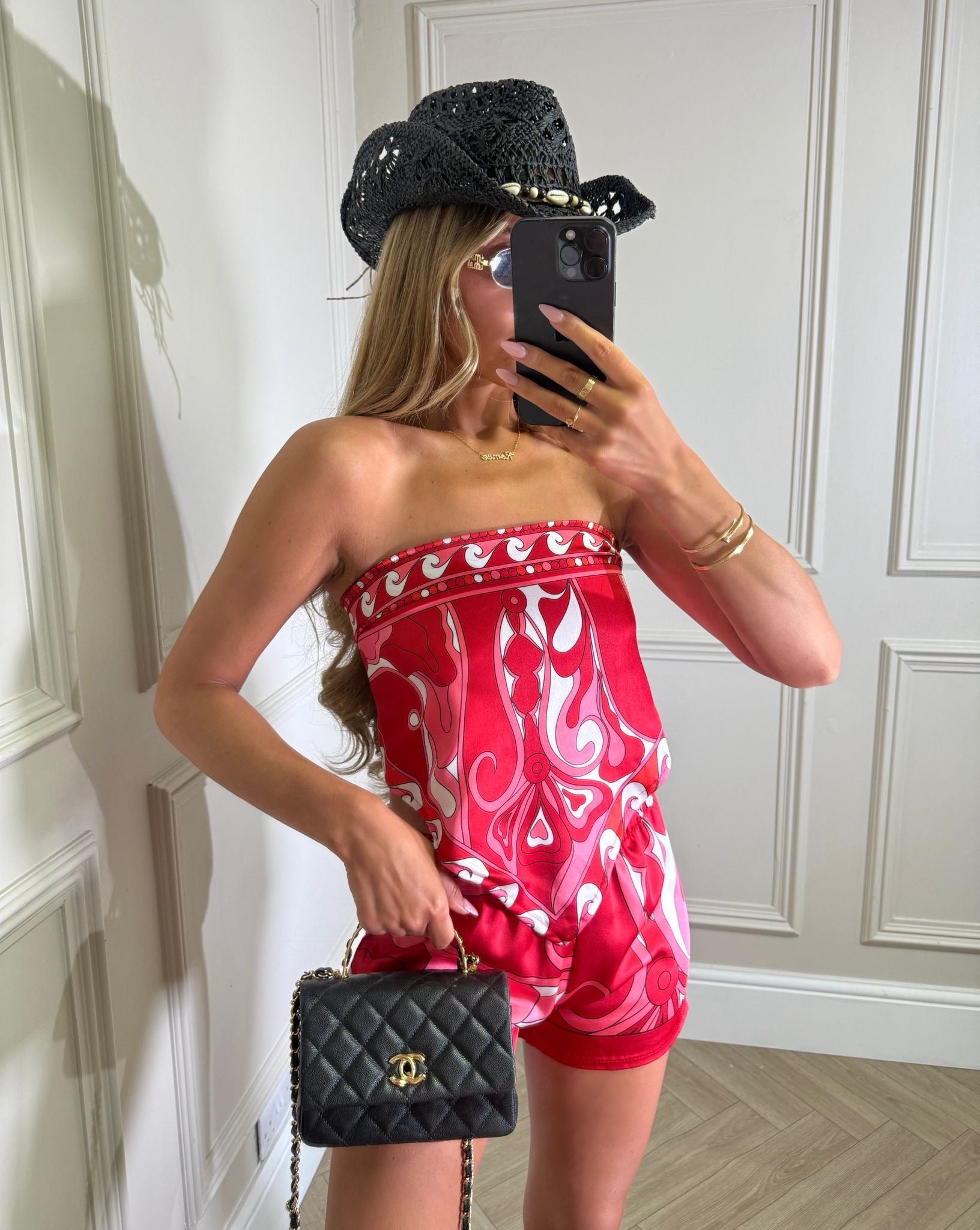 Gigi print co-ord - red