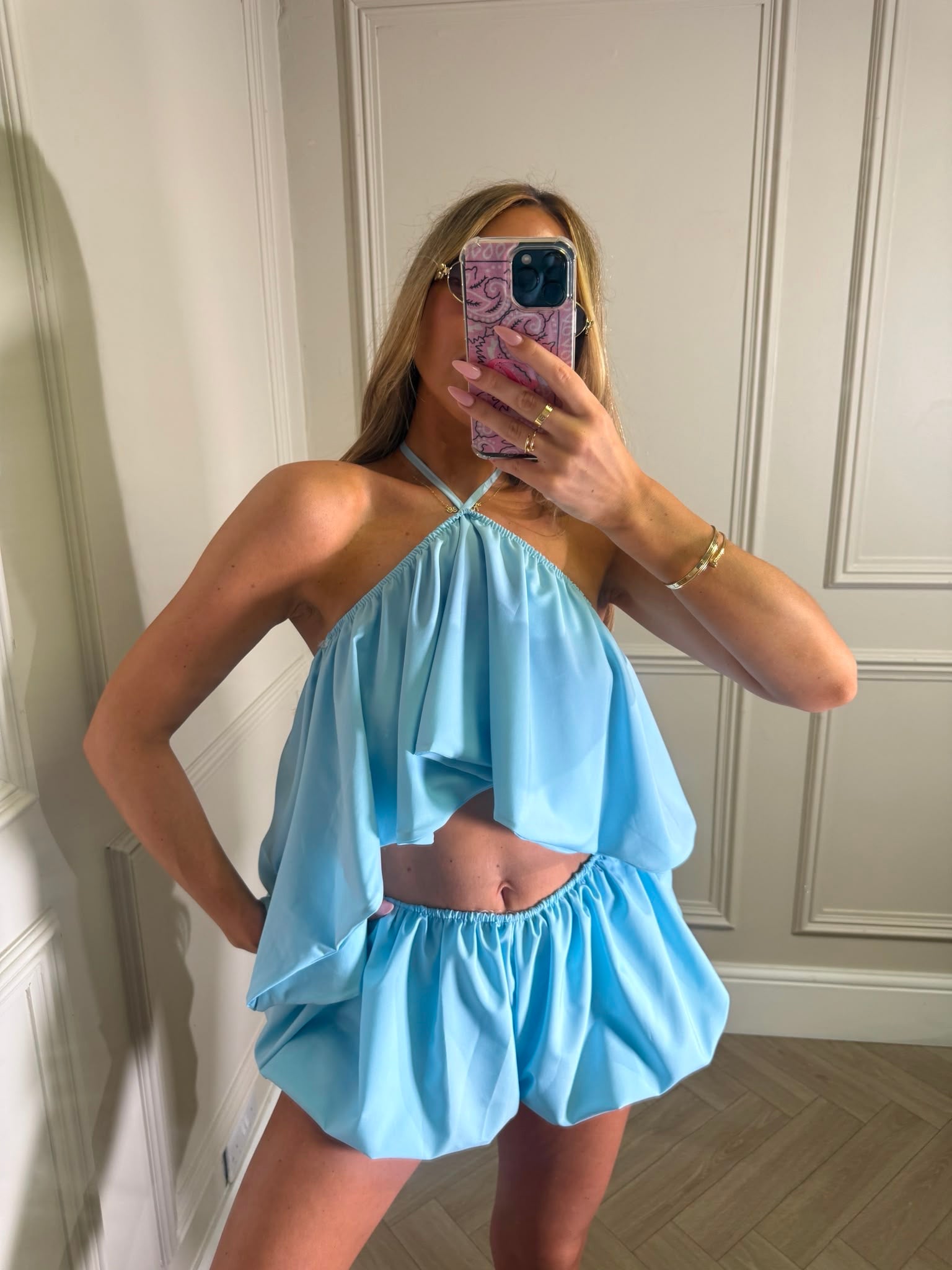 Mimi chiffon two piece - blue